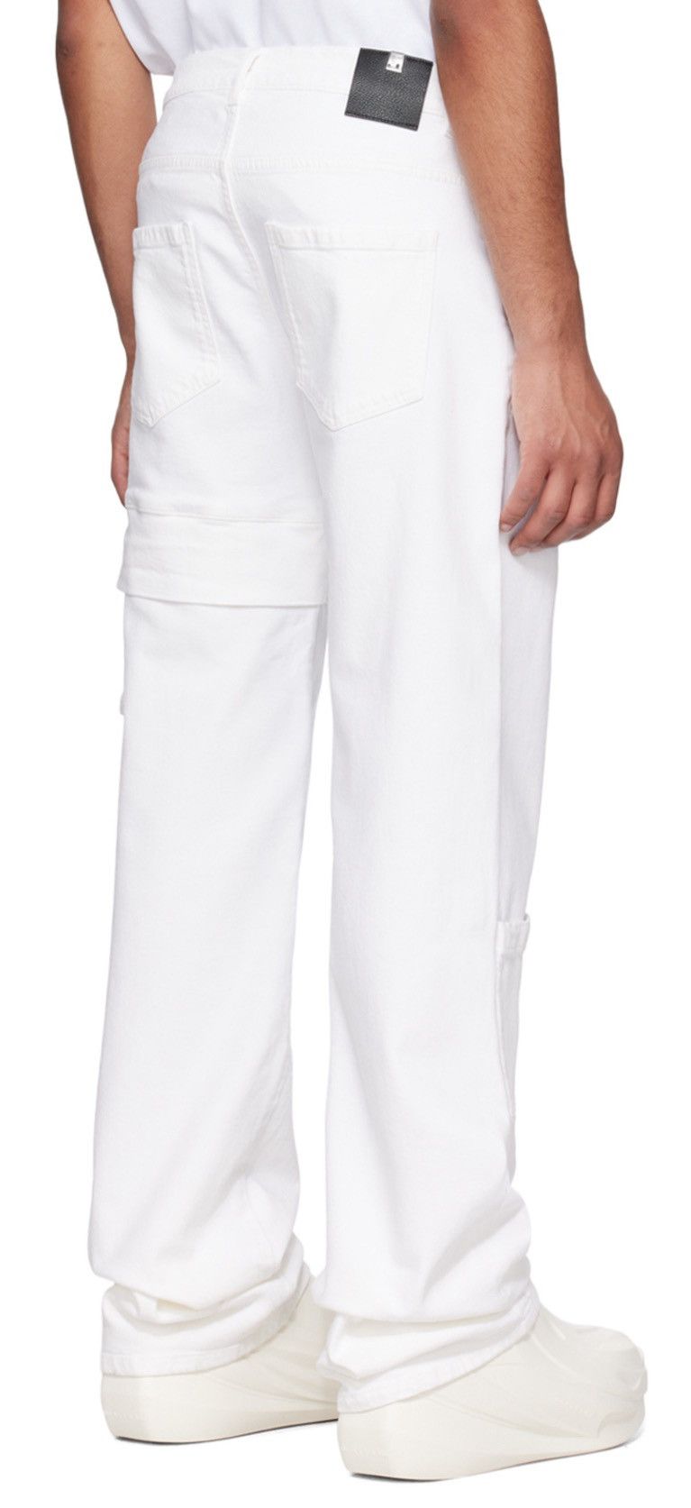 1017 ALYX 9SM White Oversized Denim Cargo Pants Jeans Size US 32 / EU 48 - 3 Thumbnail