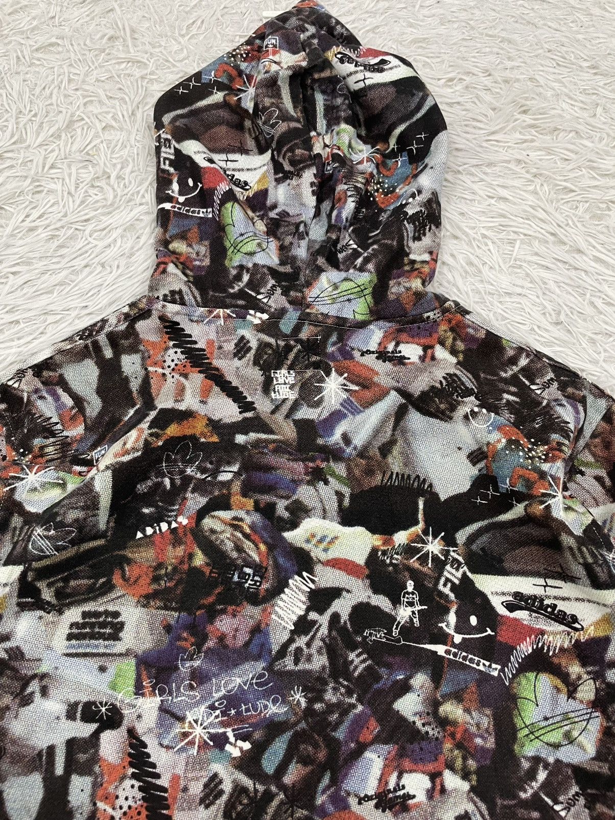 Adidas Vintage Fullzip & Fullprint Adidas Sweater Jacket Hoodie Size US M / EU 48-50 / 2 - 10 Thumbnail