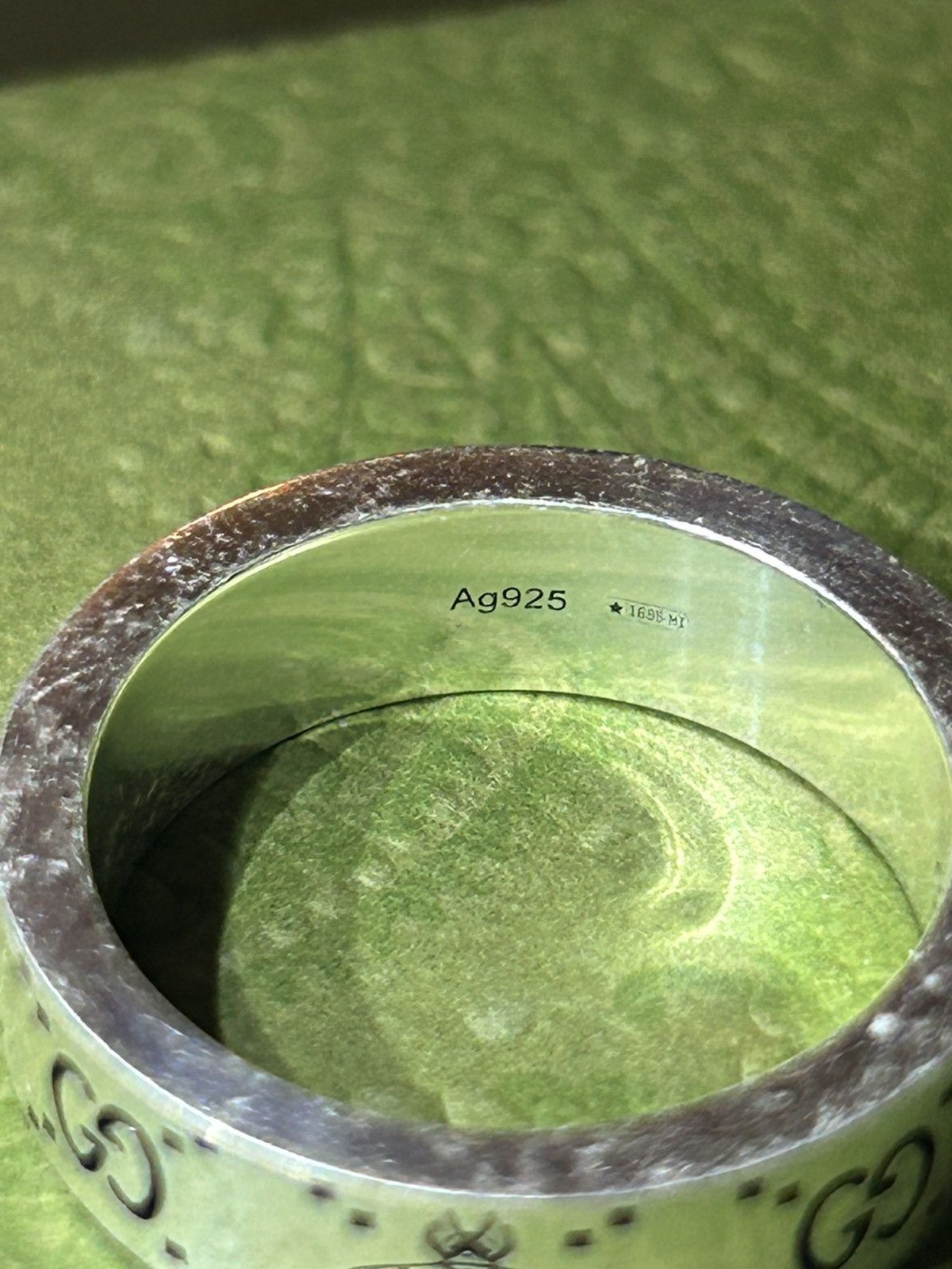 Gucci Gucci Signature 6MM Silver 925 Semi Shiny Ring Size ONE SIZE - 4 Thumbnail