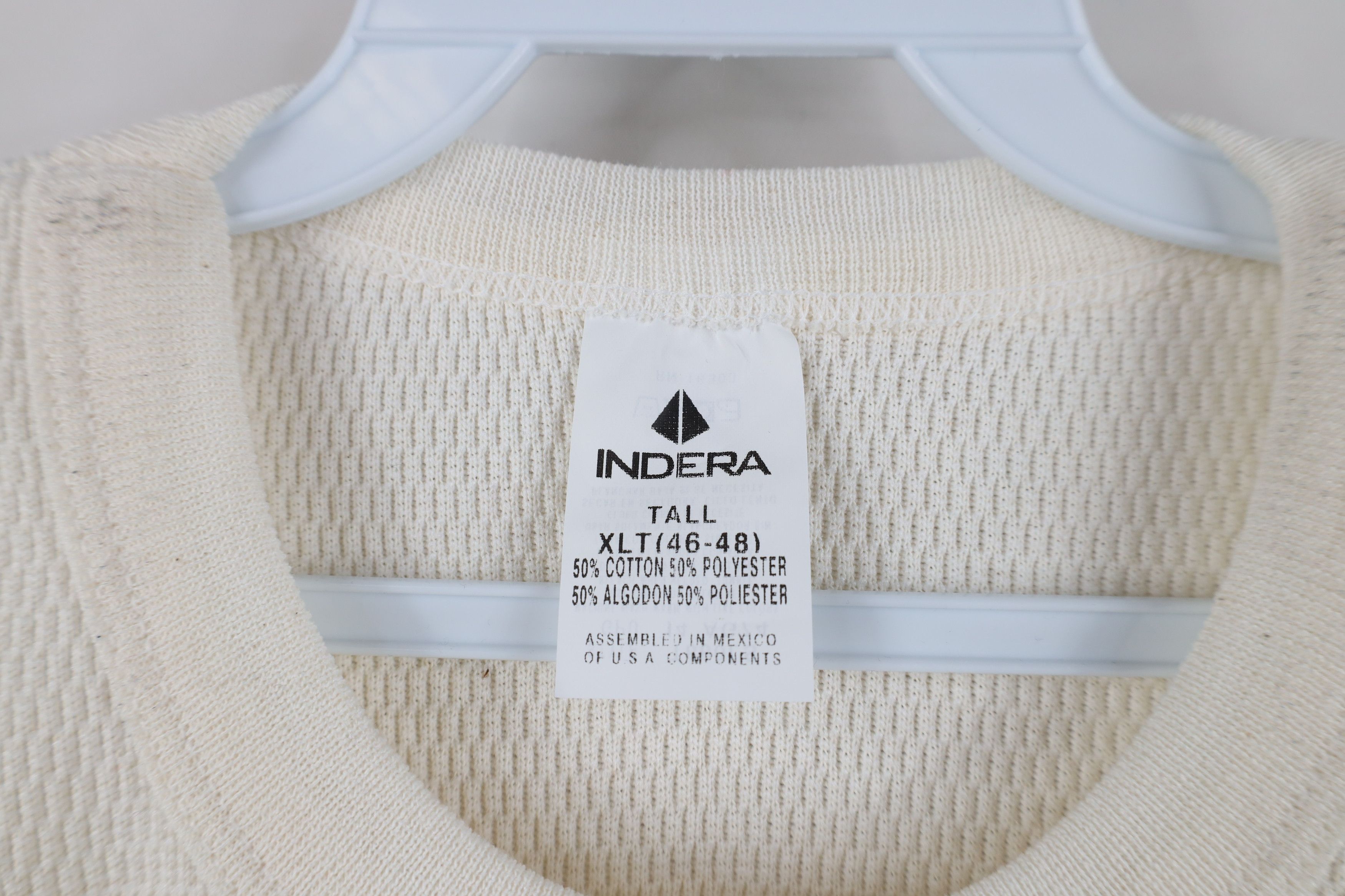 Vintage Vintage 90s Streetwear Waffle Knit Long Sleeve T-Shirt Size US XL / EU 56 / 4 - 6 Thumbnail