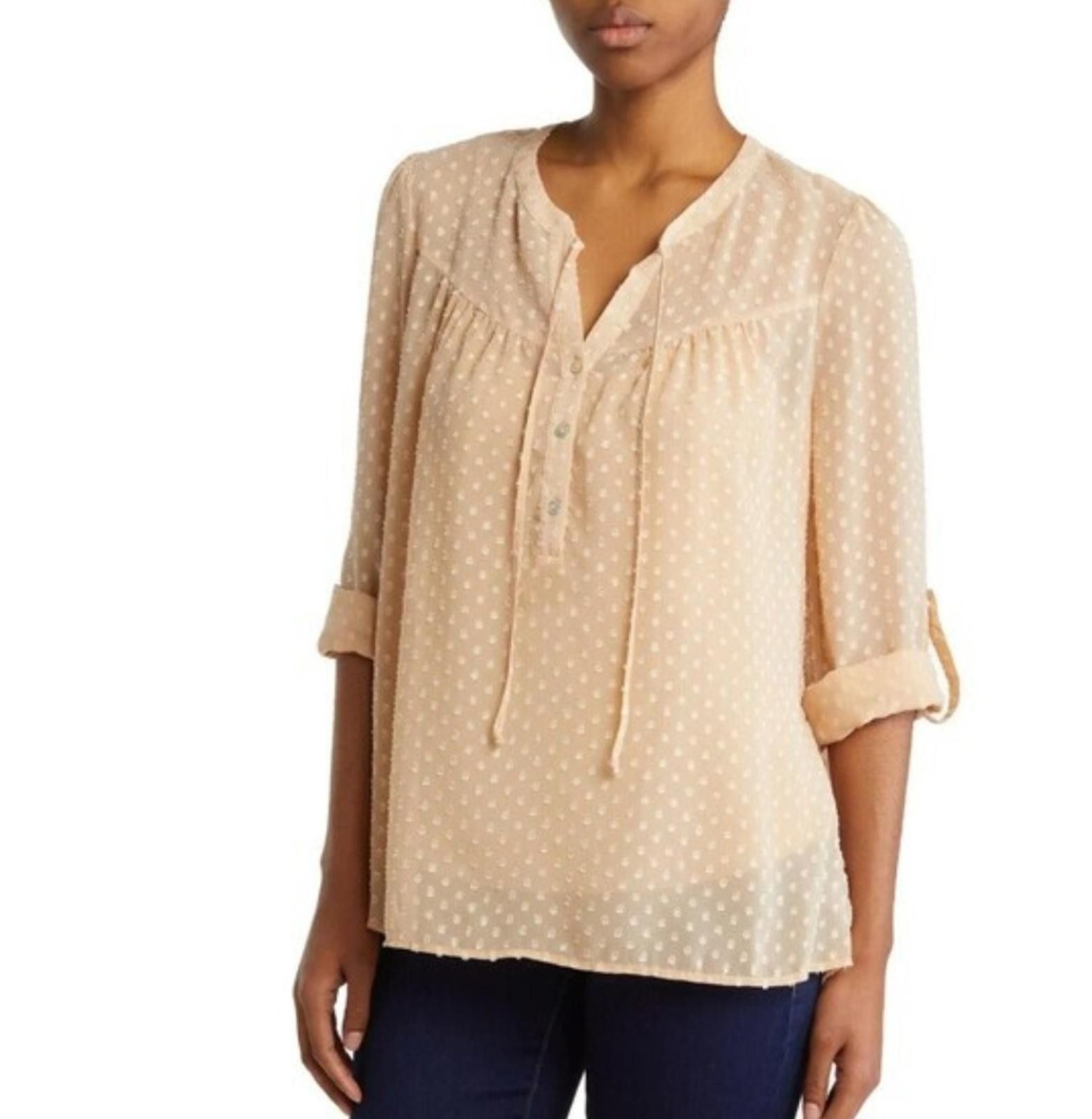 Other DR2 by Daniel Rainn Blouse Size 2X Champagne Long Sleeve NWT Size XXL / US 16-18 / IT 52-54 - 1 Thumbnail