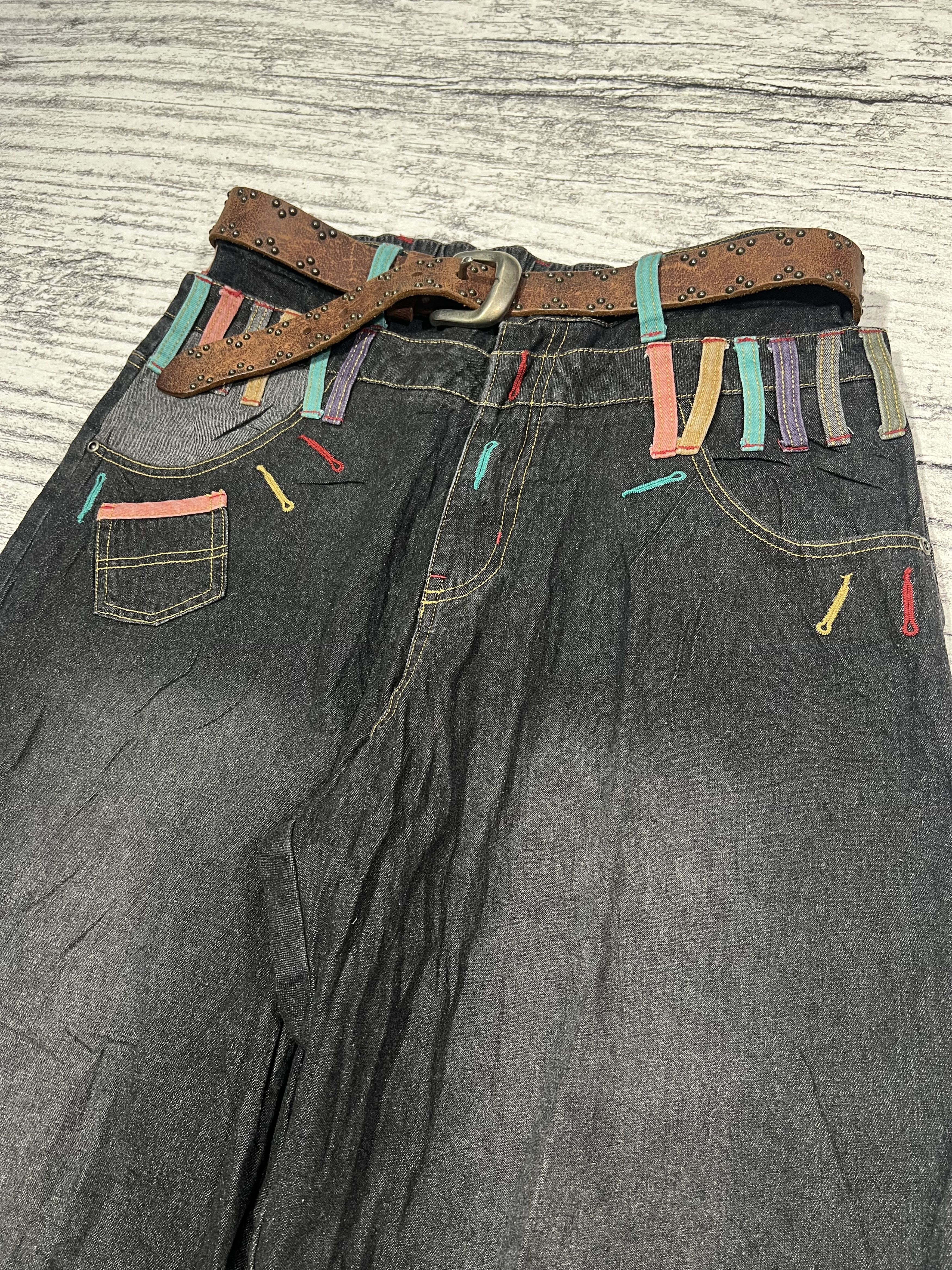 Japanese Brand 2000s Hysteric Double Waist Wide Wash Jeans y2k Lgb Ifsix Size US 30 / EU 46 - 4 Thumbnail