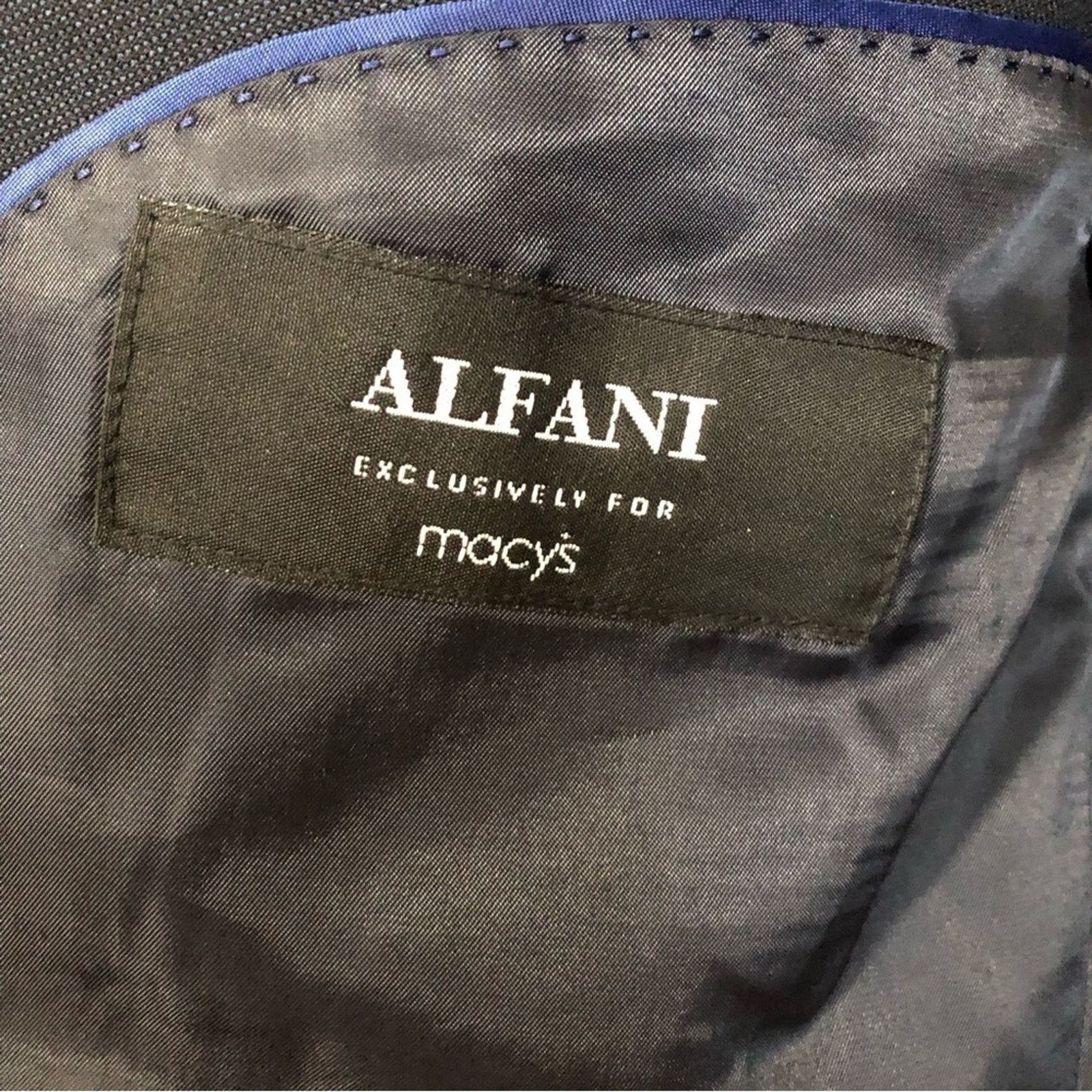 Alfani Alfani Classic Fit Dark Navy Blue Two Button Suit Jacket Size 44R - 3 Thumbnail