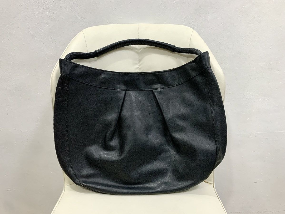 Evisu EVISU LEATHER HOBO BAG w/ METAL SNAP BUTTONS Size ONE SIZE - 7 Thumbnail
