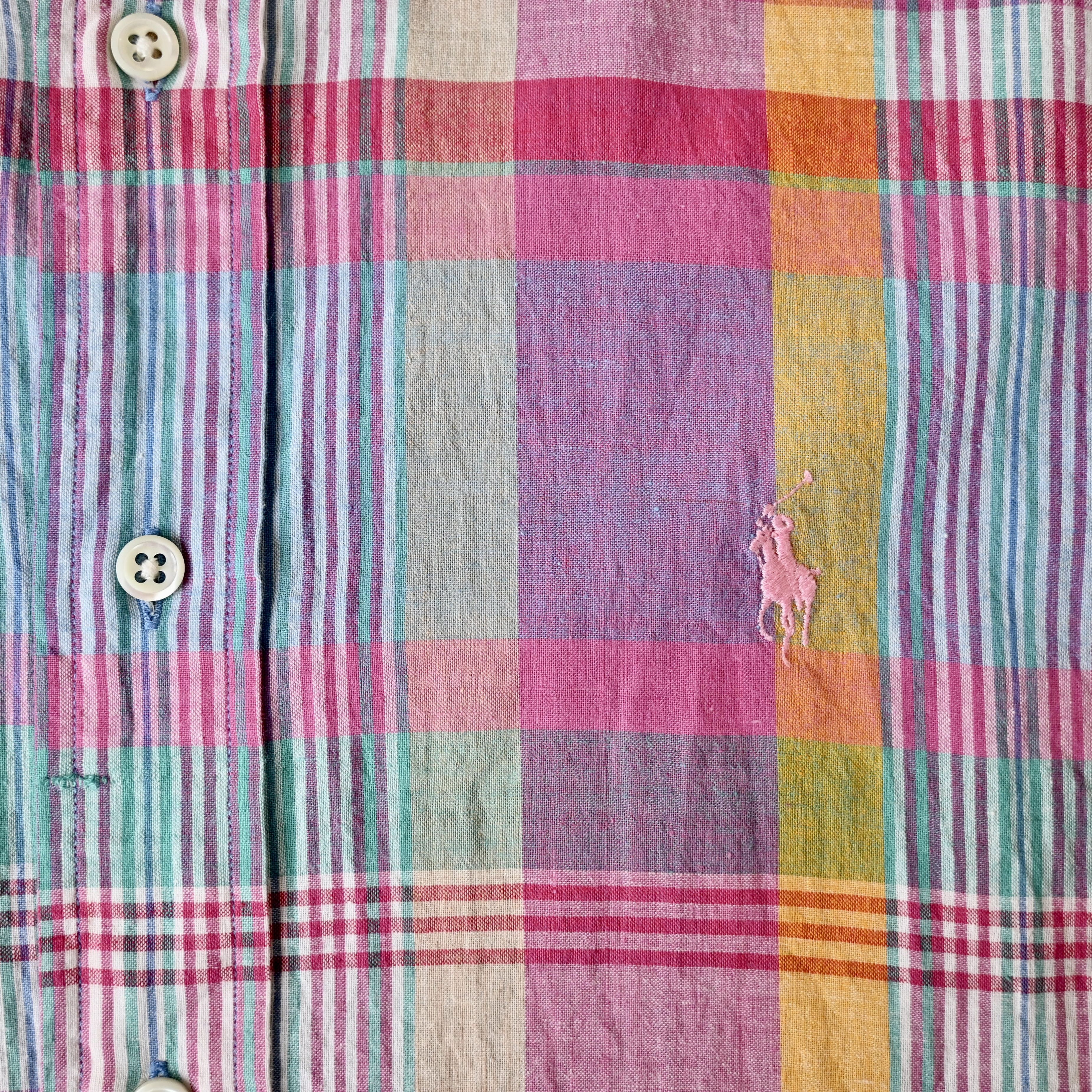 Ralph Lauren 1980s - 90s Ralph Lauren handwoven madras BD shirt Size US XL / EU 56 / 4 - 7 Thumbnail