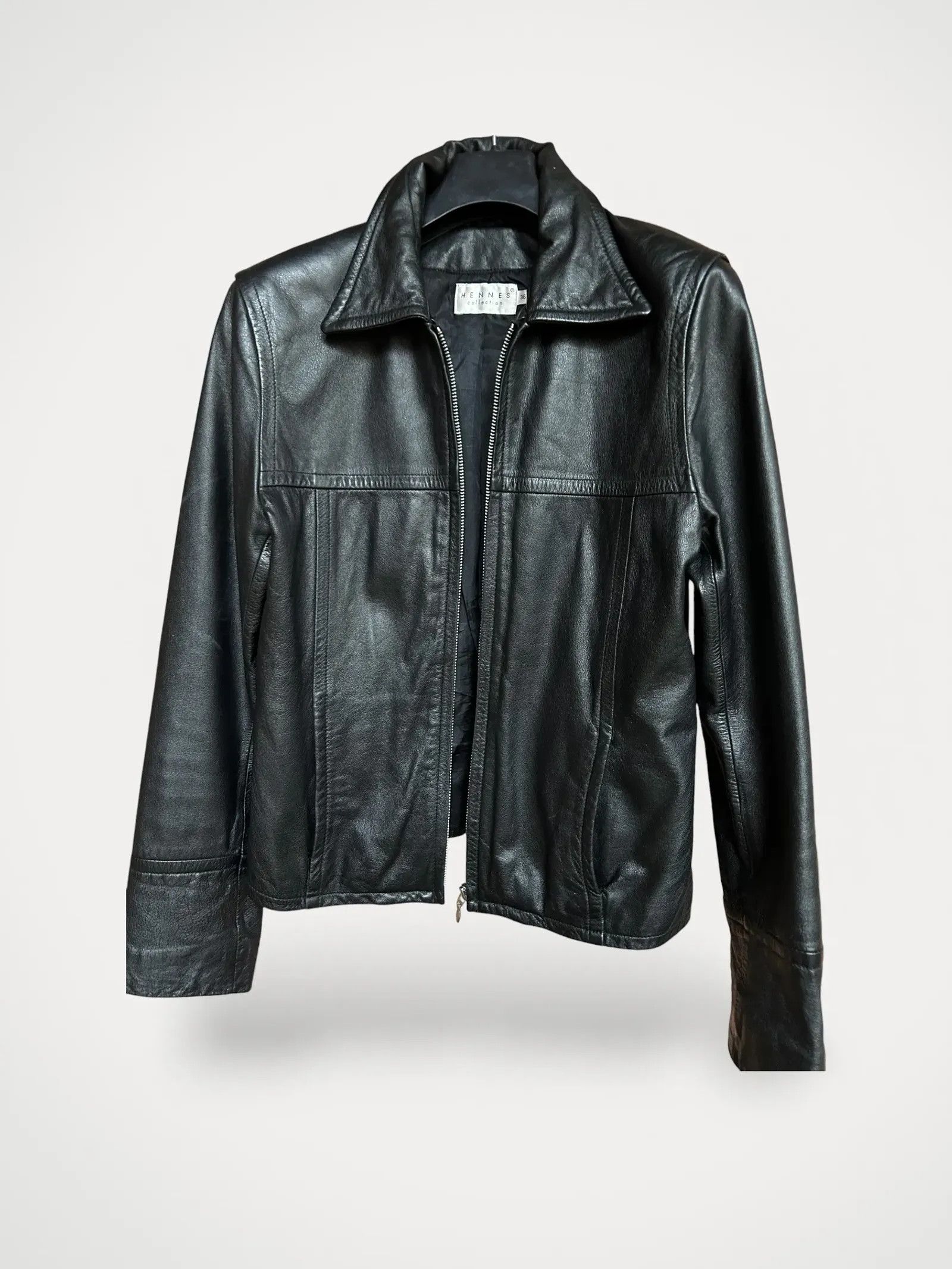 H&M Hennes Leather Jacket Size XS / US 0-2 / IT 36-38 - 1 Thumbnail