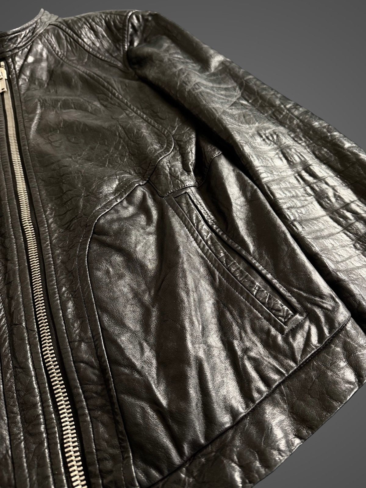 Rick Owens Rick Owens Blistered Leather Intarsia Size US S / EU 44-46 / 1 - 12 Thumbnail