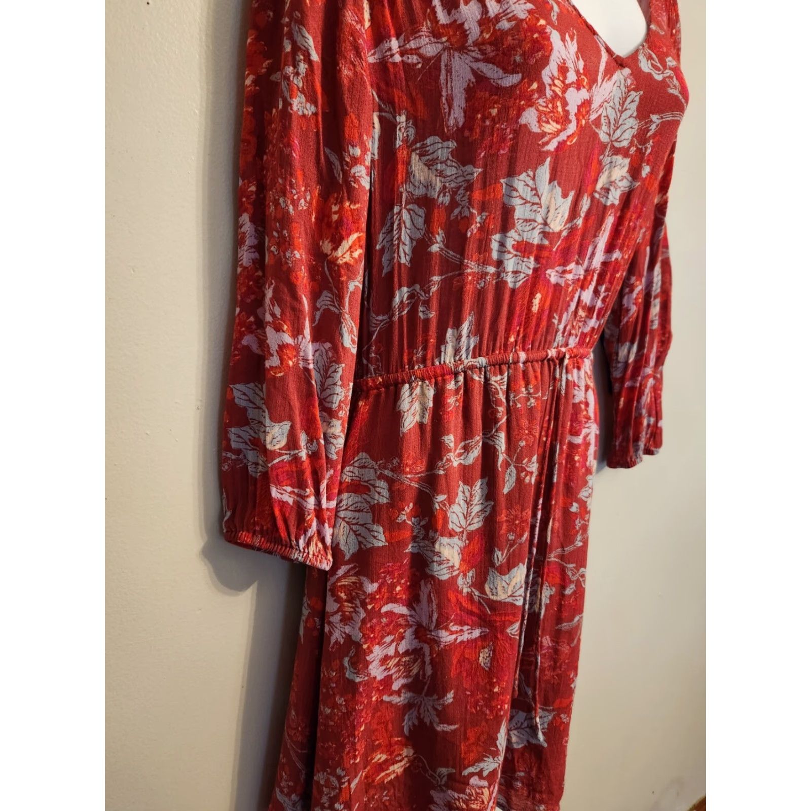 Lucky Brand Lucky Brand Floral Boho Hippie Sheath Dress XS Women Multicolor V-Neck Short Casual Size XS / US 0-2 / IT 36-38 - 4 Thumbnail