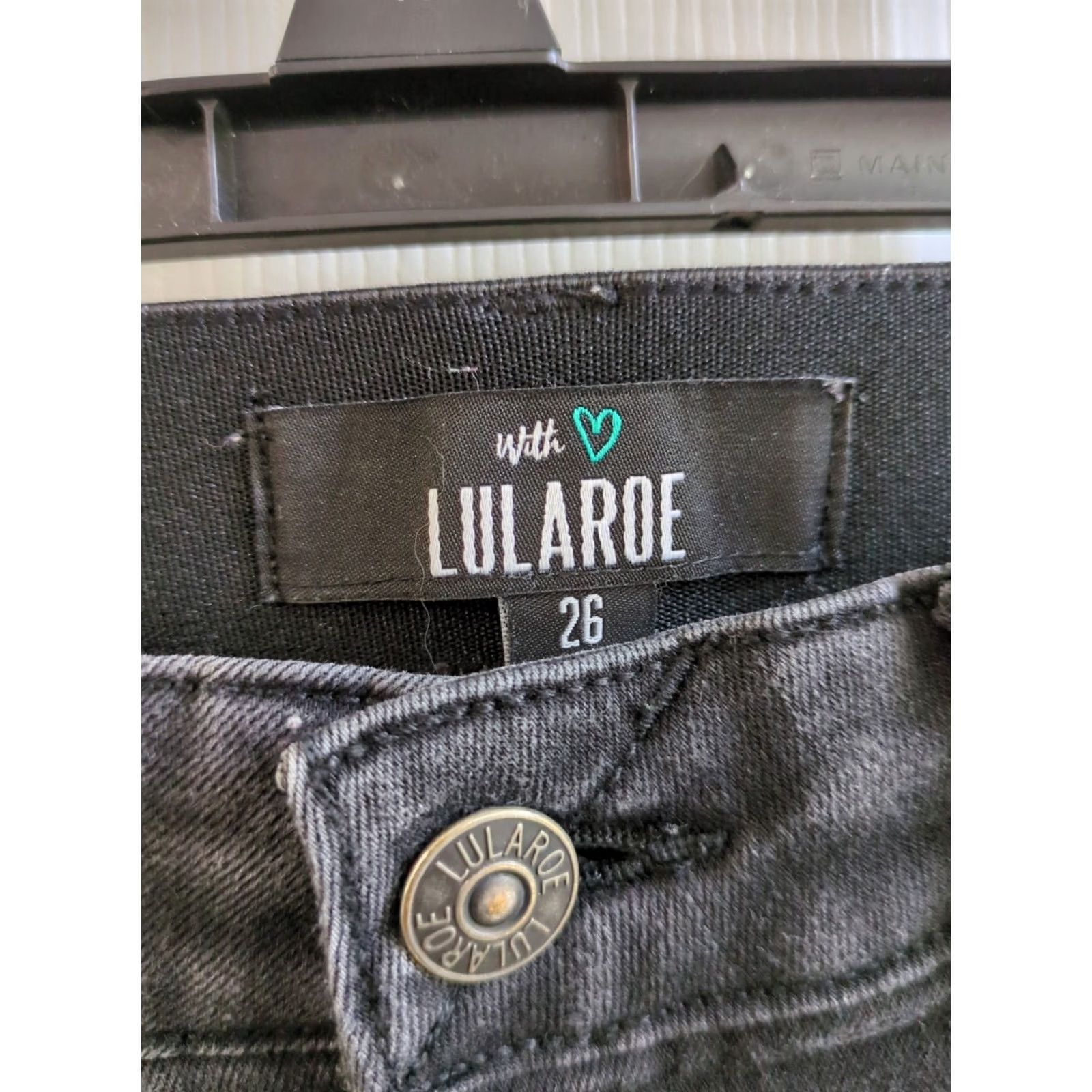 Vintage VINTAGE LuLaRoe Jeans Womens 26 Skinny Ankle Black Denim Stretch Comfort Magic Waist Size 26" / US 2 / IT 38 - 2 Thumbnail