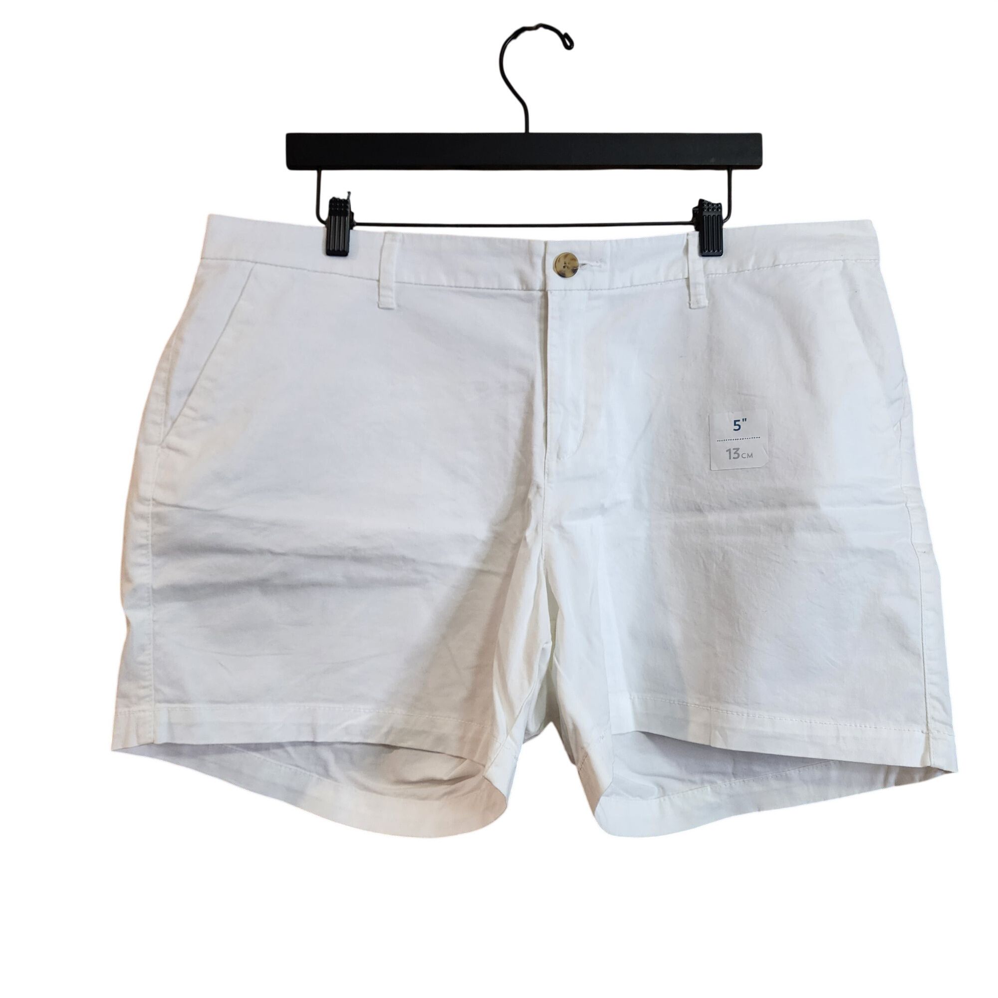 Old Navy Old Navy Women 16 Shorts Stretch Slit Pockets White Flat Fro Size 38" / US 16 / IT 52 - 1 Thumbnail