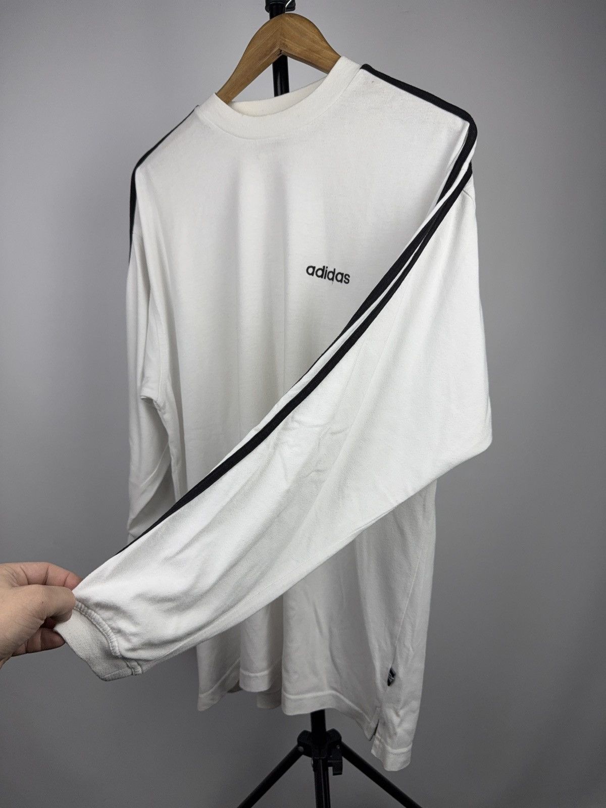 Adidas Vintage Retro 90s Adidas Originals 3-Stripes Long Sleeve Tee Size US L / EU 52-54 / 3 - 6 Thumbnail