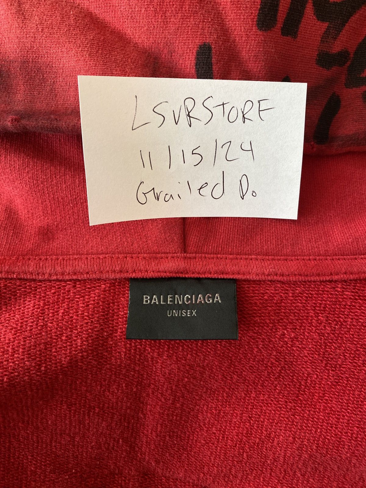 Balenciaga Balenciaga Red Skater Graffiti Zip Hoodie SS23 Large Size US L / EU 52-54 / 3 - 5 Thumbnail