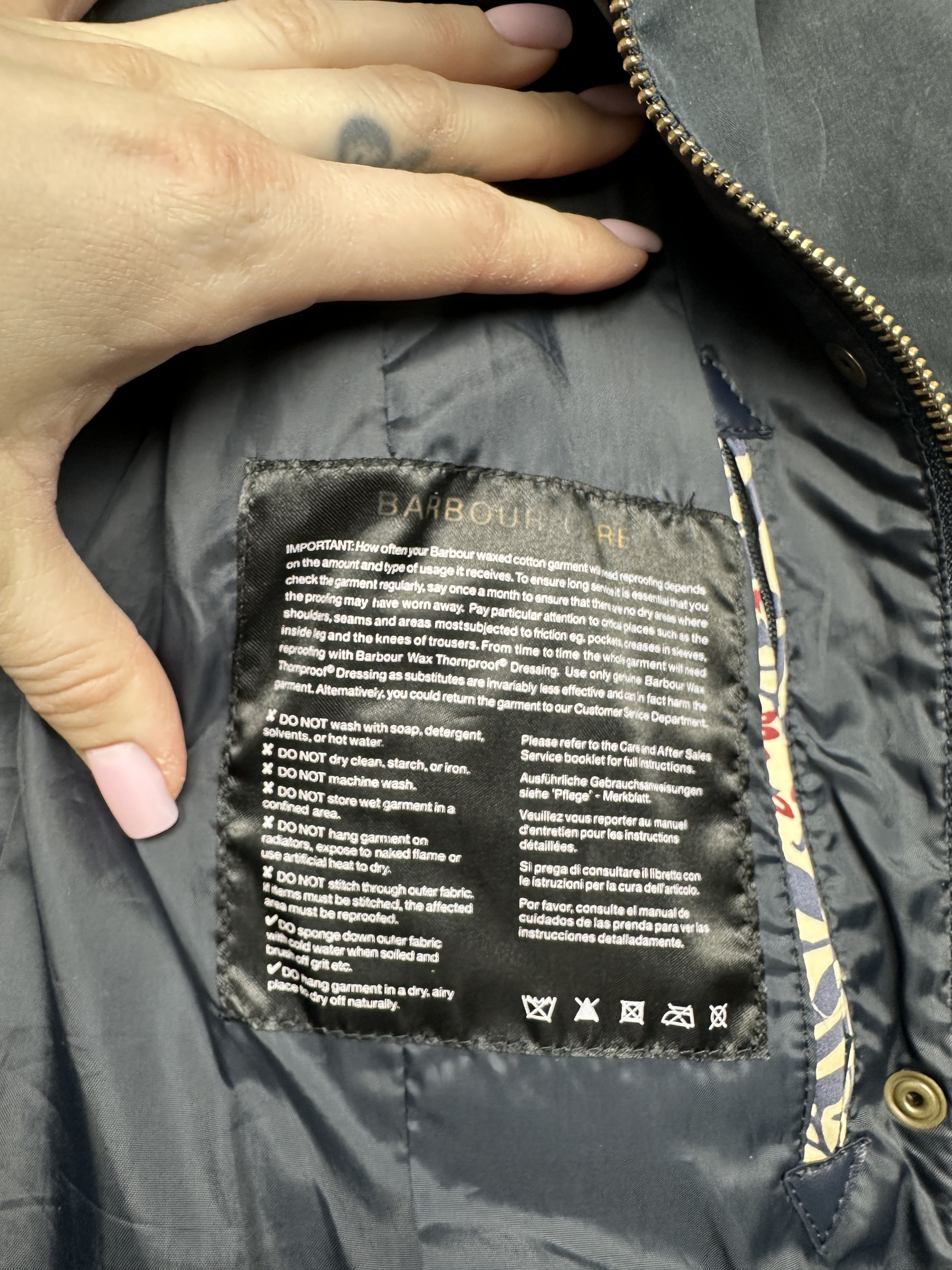 Barbour Barbour Womens Emma Wax Waxed Jacket Morris & Co Size XL / US 12-14 / IT 48-50 - 8 Thumbnail