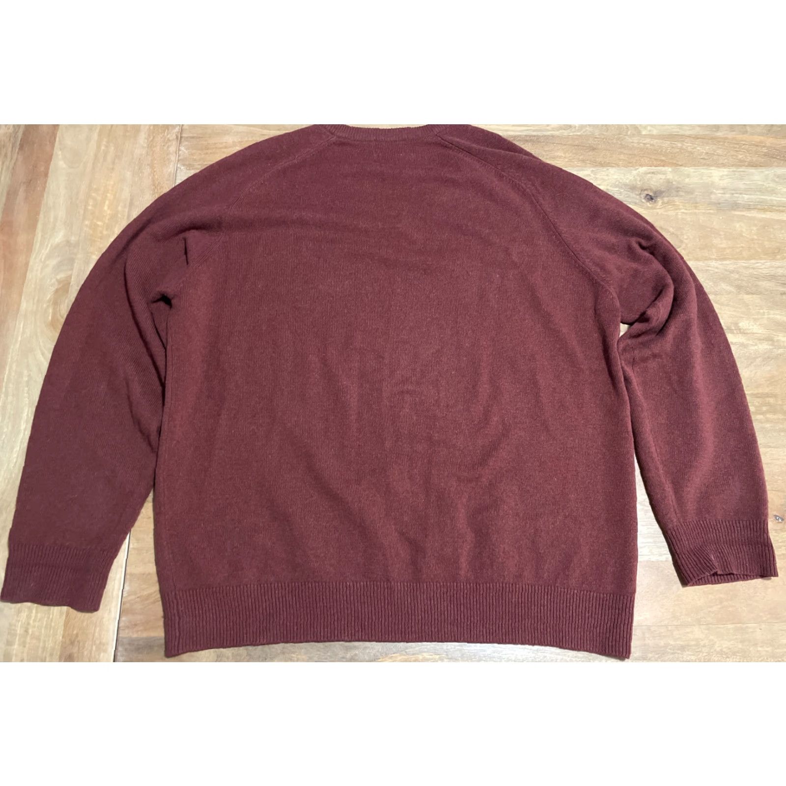 Vintage VINTAGE L.L. Bean Sweater Mens XL V-Neck Pullover Long Sleeve Auburn 100% Lambswool Knit Wool Size US XL / EU 56 / 4 - 2 Thumbnail