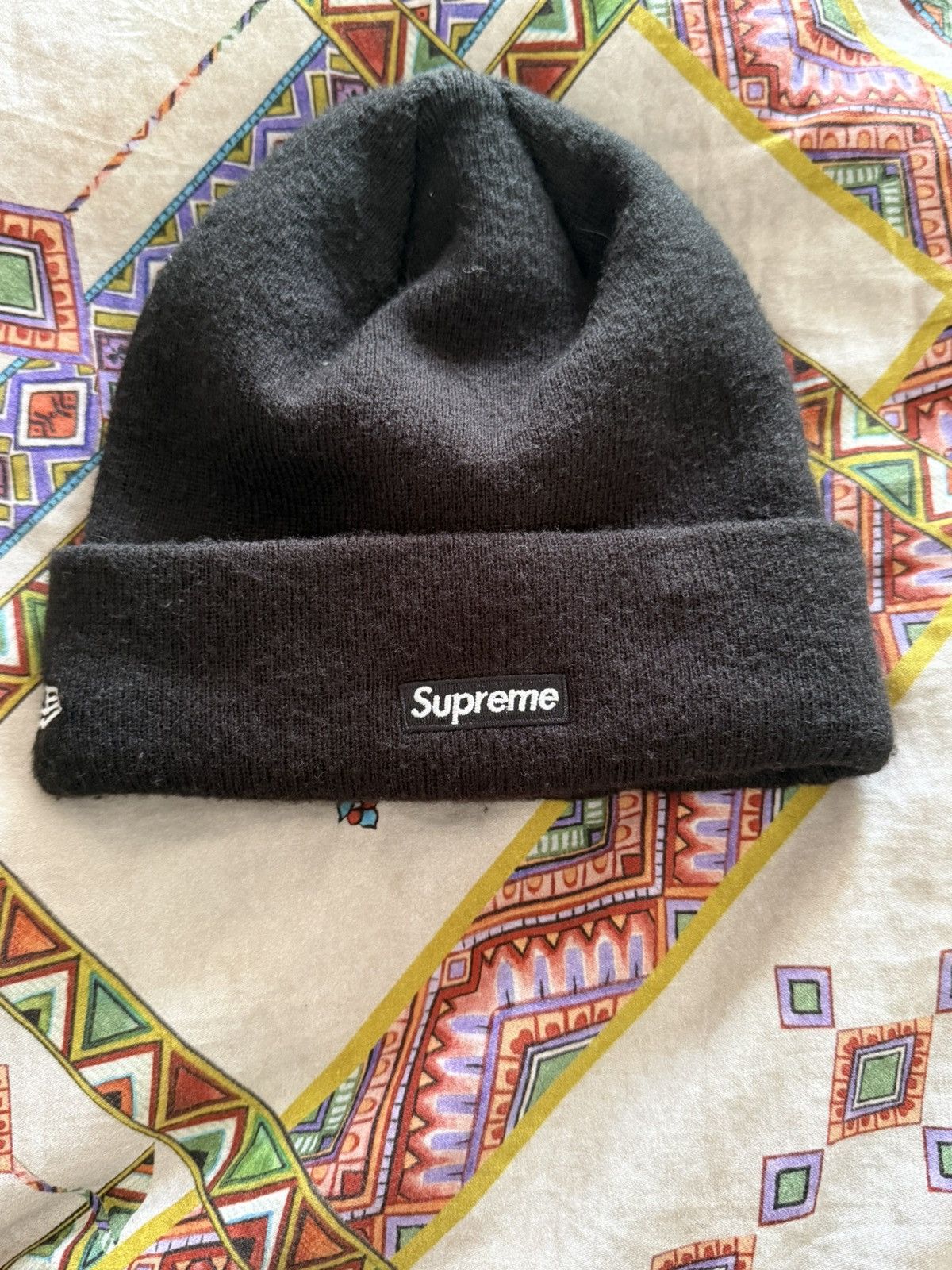 Supreme Supreme Script Logo Beanie – Black Dual-logo design Size ONE SIZE - 2 Thumbnail
