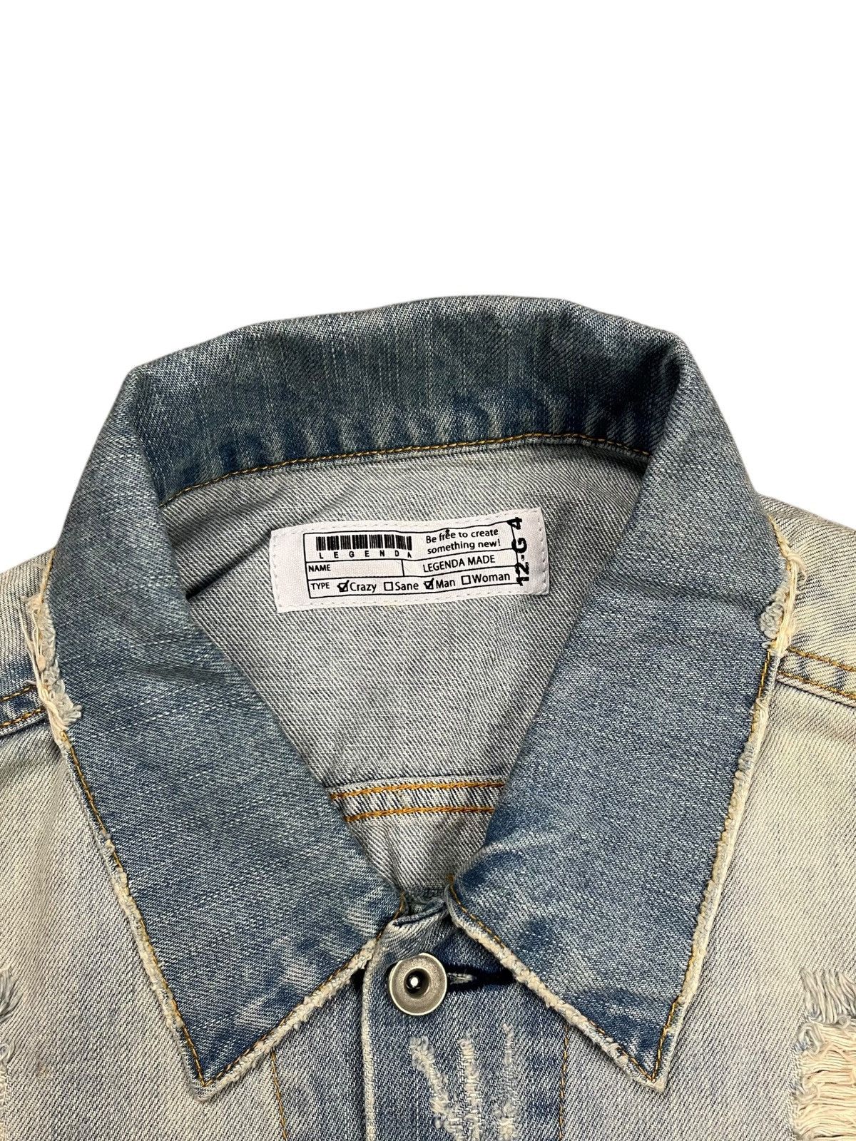 JACKROSE 2000s Legenda Japan - Romantic Rose Crash Denim Size US M / EU 48-50 / 2 - 11 Thumbnail