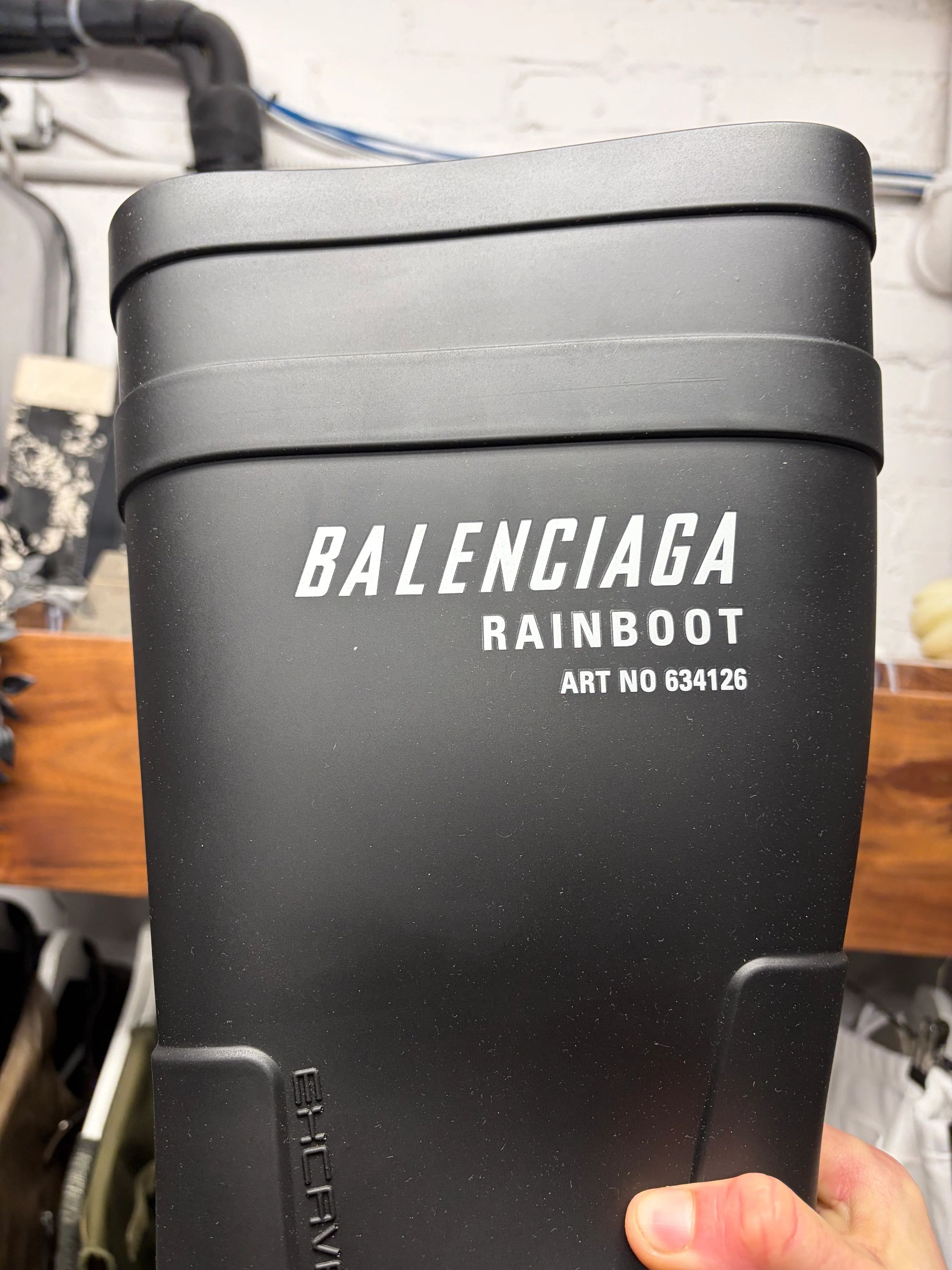 Balenciaga Balenciaga ‘Excavator’ Pointed Toe Black Rubber Boots Size US 7 / EU 40 - 2 Thumbnail