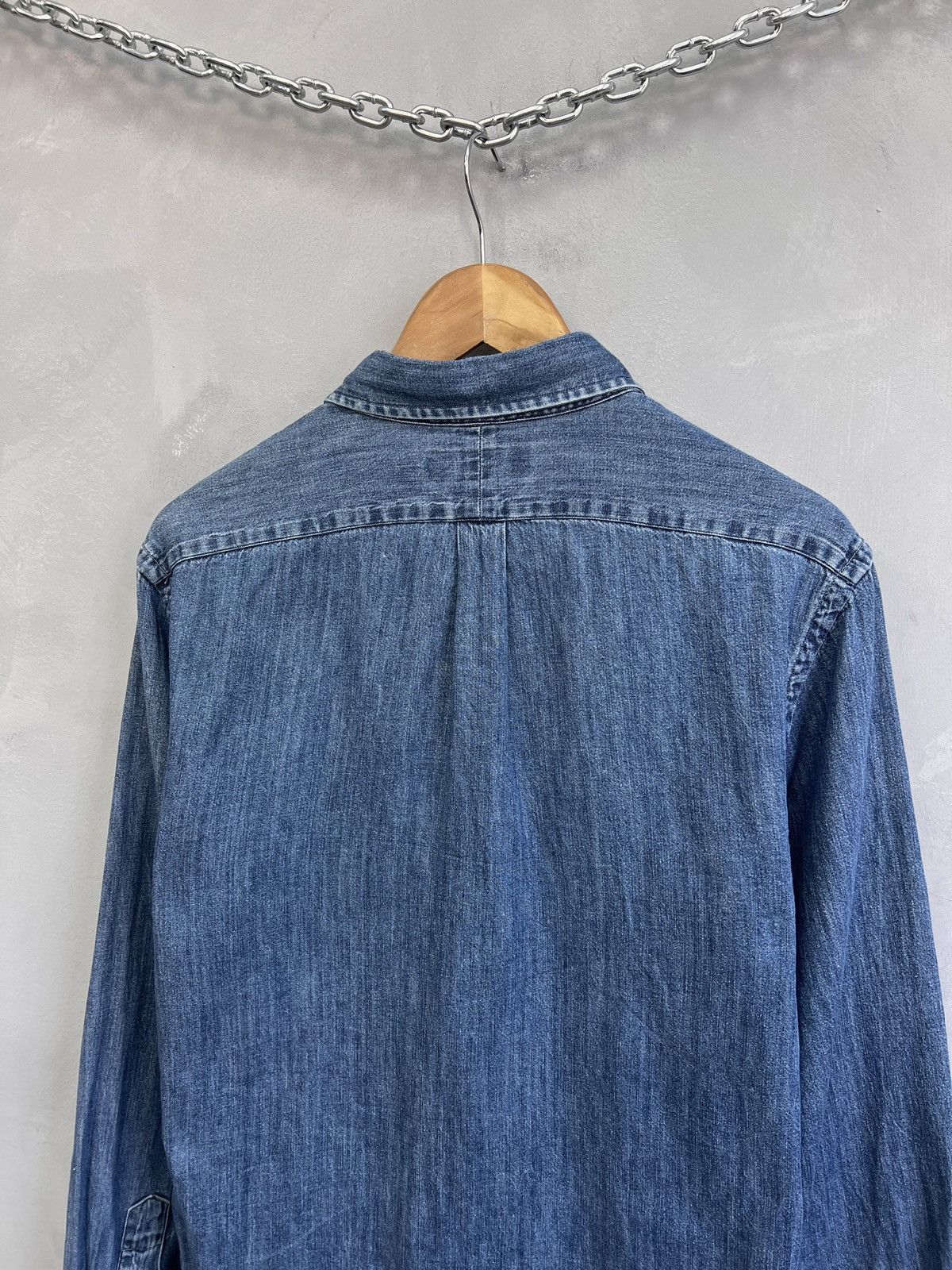 Polo Ralph Lauren Ralph Lauren Blue Shirt denim button up Vintage Style Size US M / EU 48-50 / 2 - 13 Thumbnail