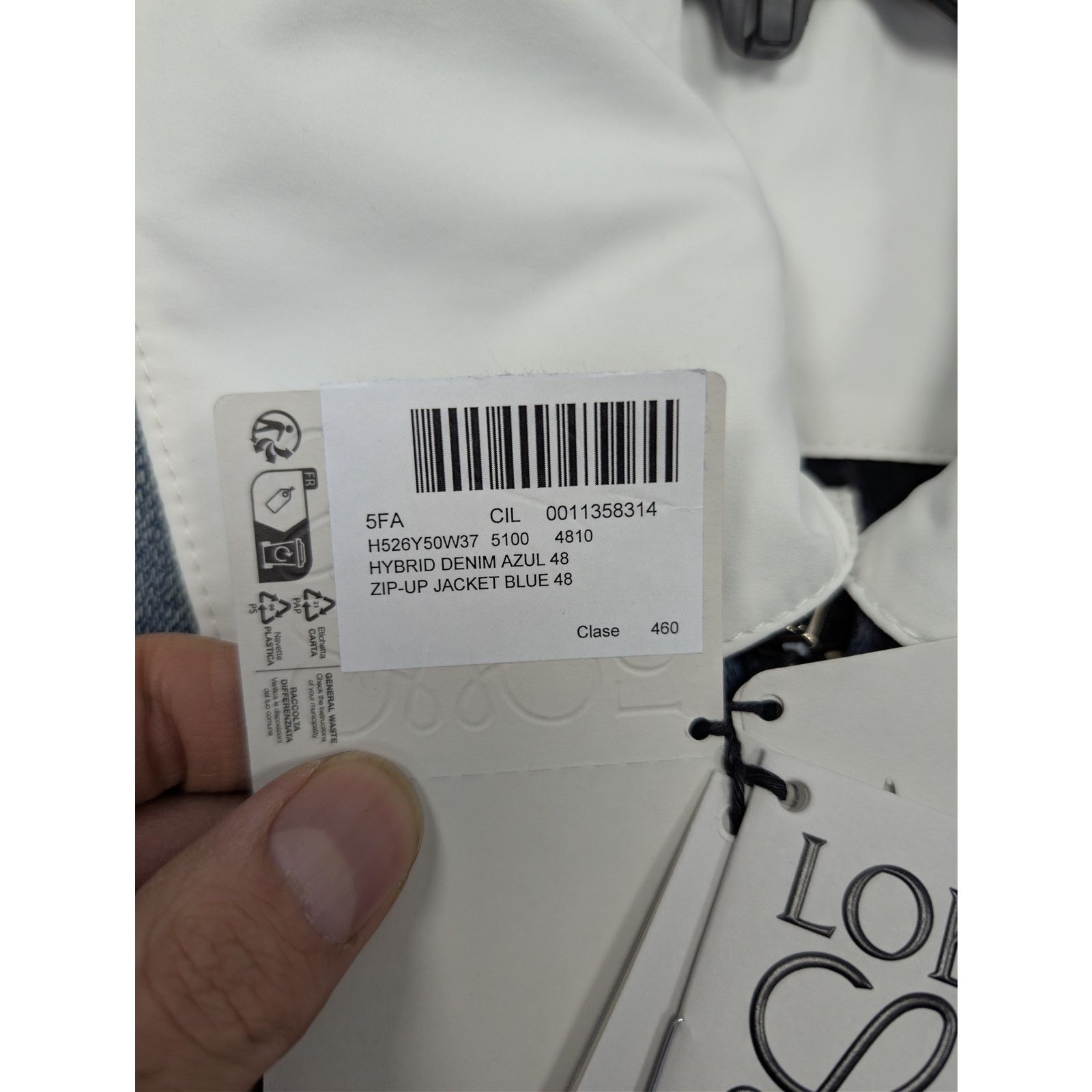 Loewe o1rshd1 Hybrid Denim Azul Zip-up Jacket in Blue Size US M / EU 48-50 / 2 - 21 Thumbnail
