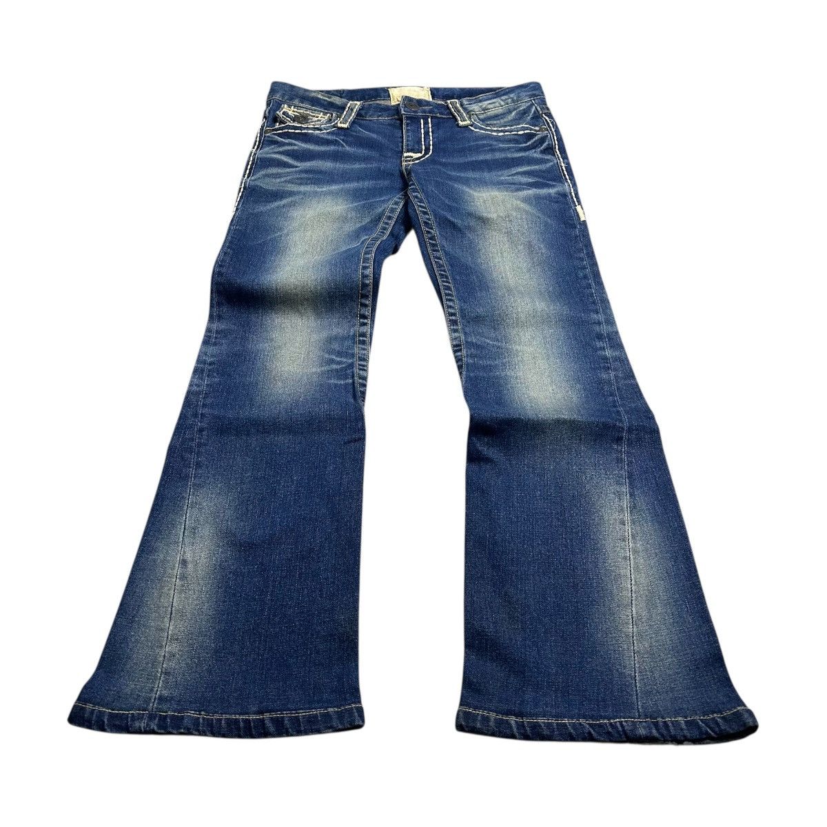 Japanese Brand Vintage Lolita Pants Flared Denim Size US 31 - 3 Thumbnail