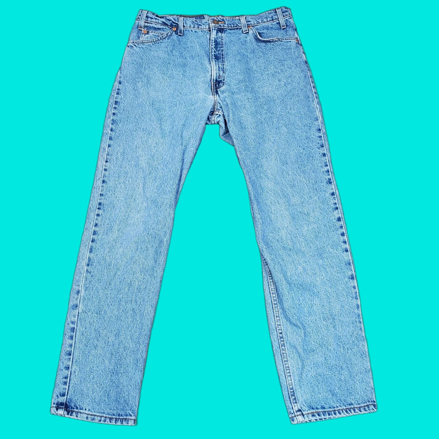 Levi's VINTAGE Levis Jeans Mens 33x31 Blue 550 Relaxed Fit Tapered Leg Orange Tab Light Size US 33 - 1 Thumbnail