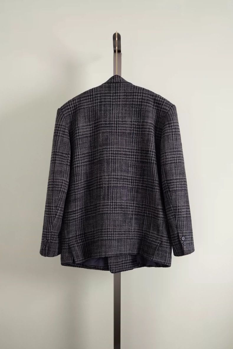 Yohji Yamamoto Yohji Yamamoto size s Grey and black striped double-breaste Size 36R - 4 Thumbnail
