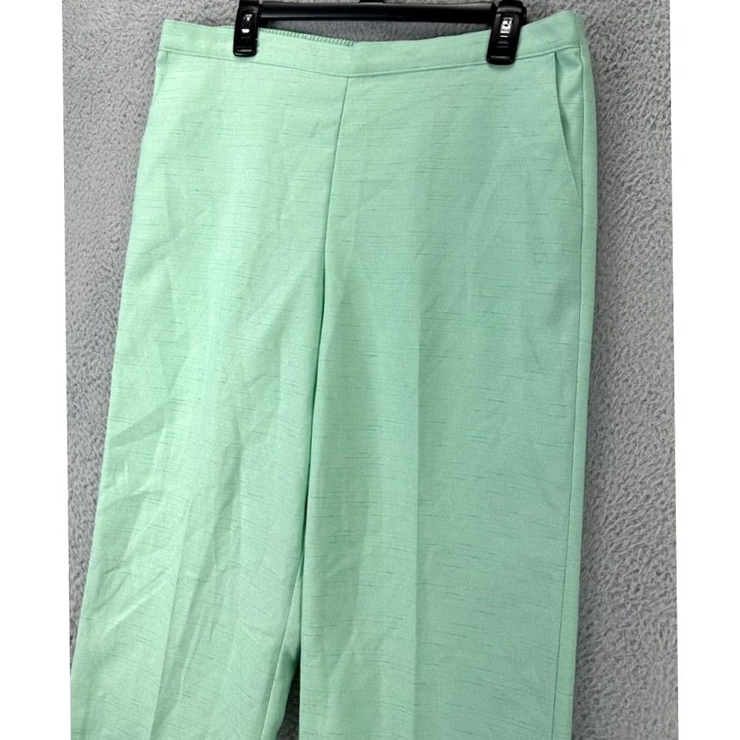 Vintage Alfred Dunner Pants Womens 16 Green Ankle Mint Classic Fit High Rise Pull NEW Size 38" / US 16 / IT 52 - 3 Thumbnail