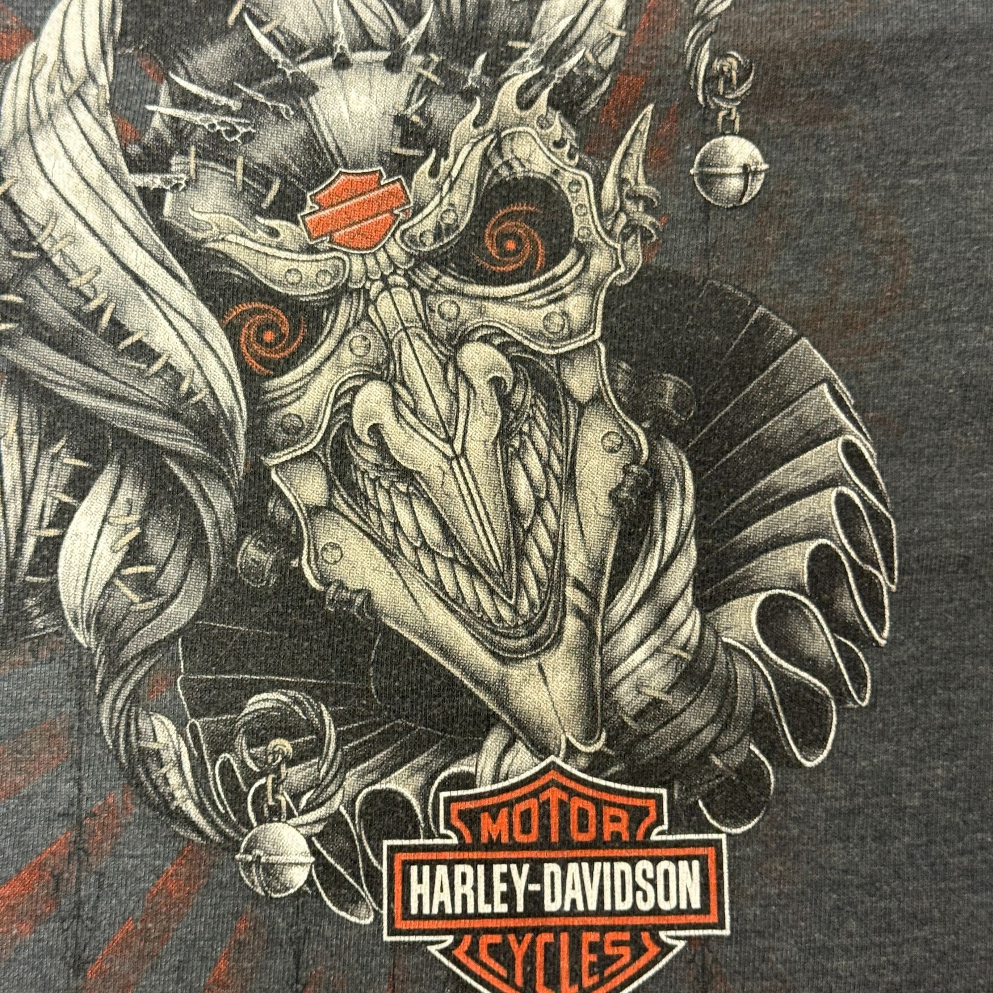Harley Davidson Y2K HARLEY DAVIDSON Motorcycle DRAGON CLOWN Biker T Shirt 2X Size US XXL / EU 58 / 5 - 6 Thumbnail