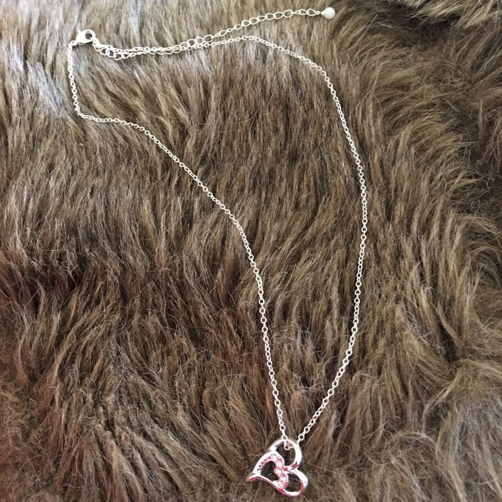 Jewelry Ladies valentine silver plated heart pendant on chain NIB Size ONE SIZE - 9 Thumbnail