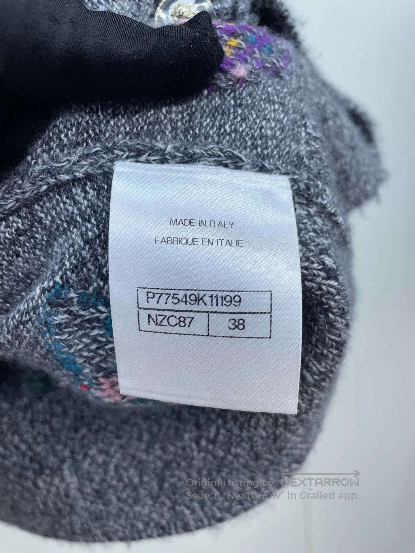Chanel Chanel 24A Gray Floral Vest. Size S / US 4 / IT 40 - 9 Thumbnail