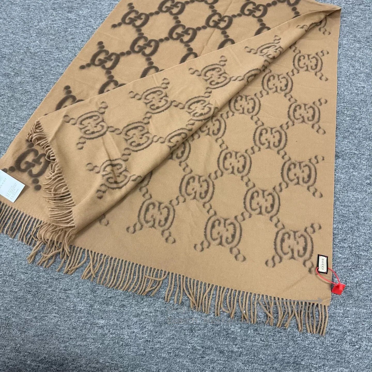 Gucci Guicci Double-G full-print jacquard scarf| Size ONE SIZE - 3 Thumbnail