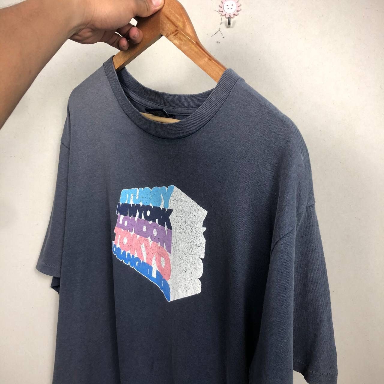 Stussy 90s Stussy USA Cities Block Tee Shirt Skateboard Faded Size US L / EU 52-54 / 3 - 5 Thumbnail