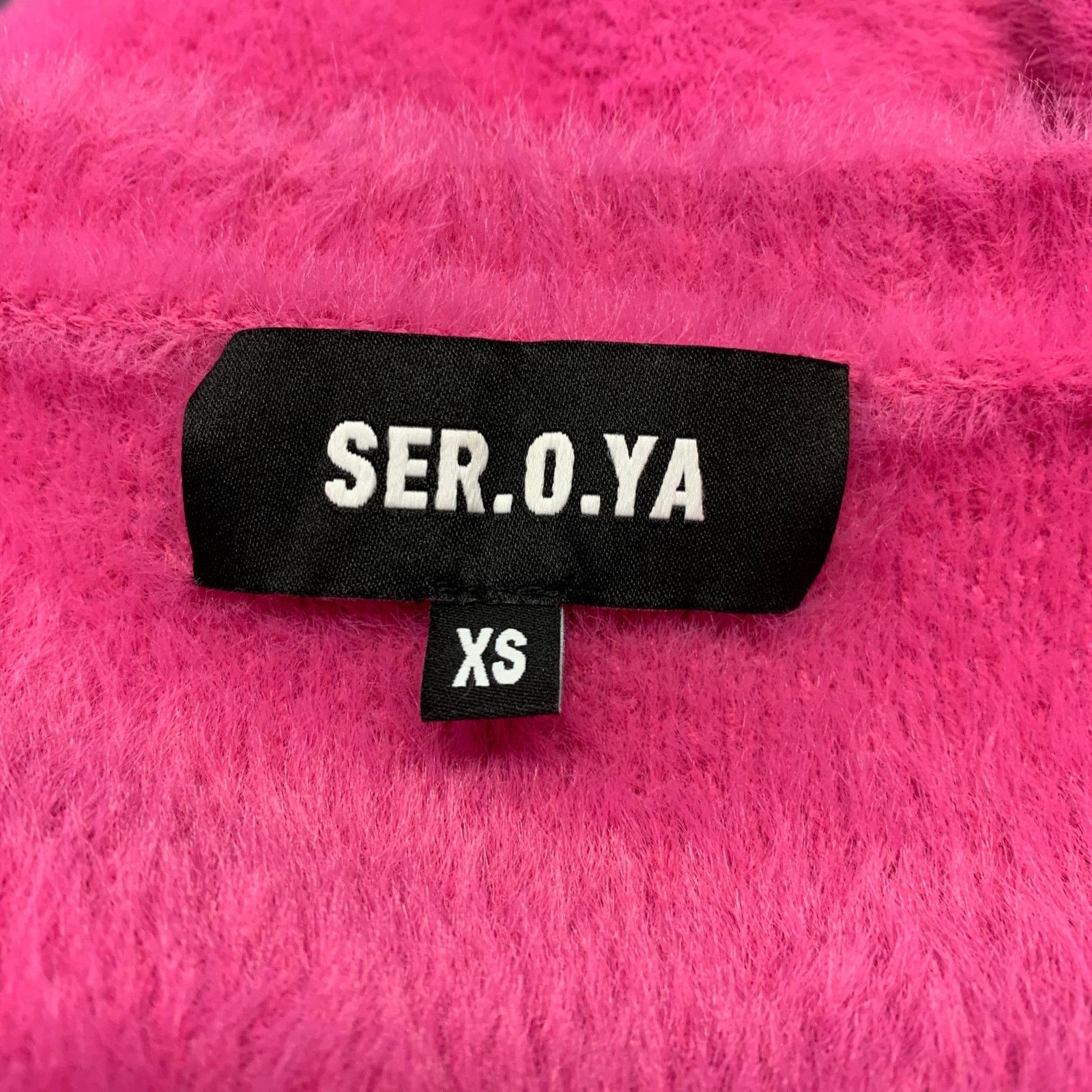 SER.O.YA SER.O.YA Size XS Pink Nylon Knitted Buttoned Cardigan Size XS / US 0-2 / IT 36-38 - 5 Thumbnail