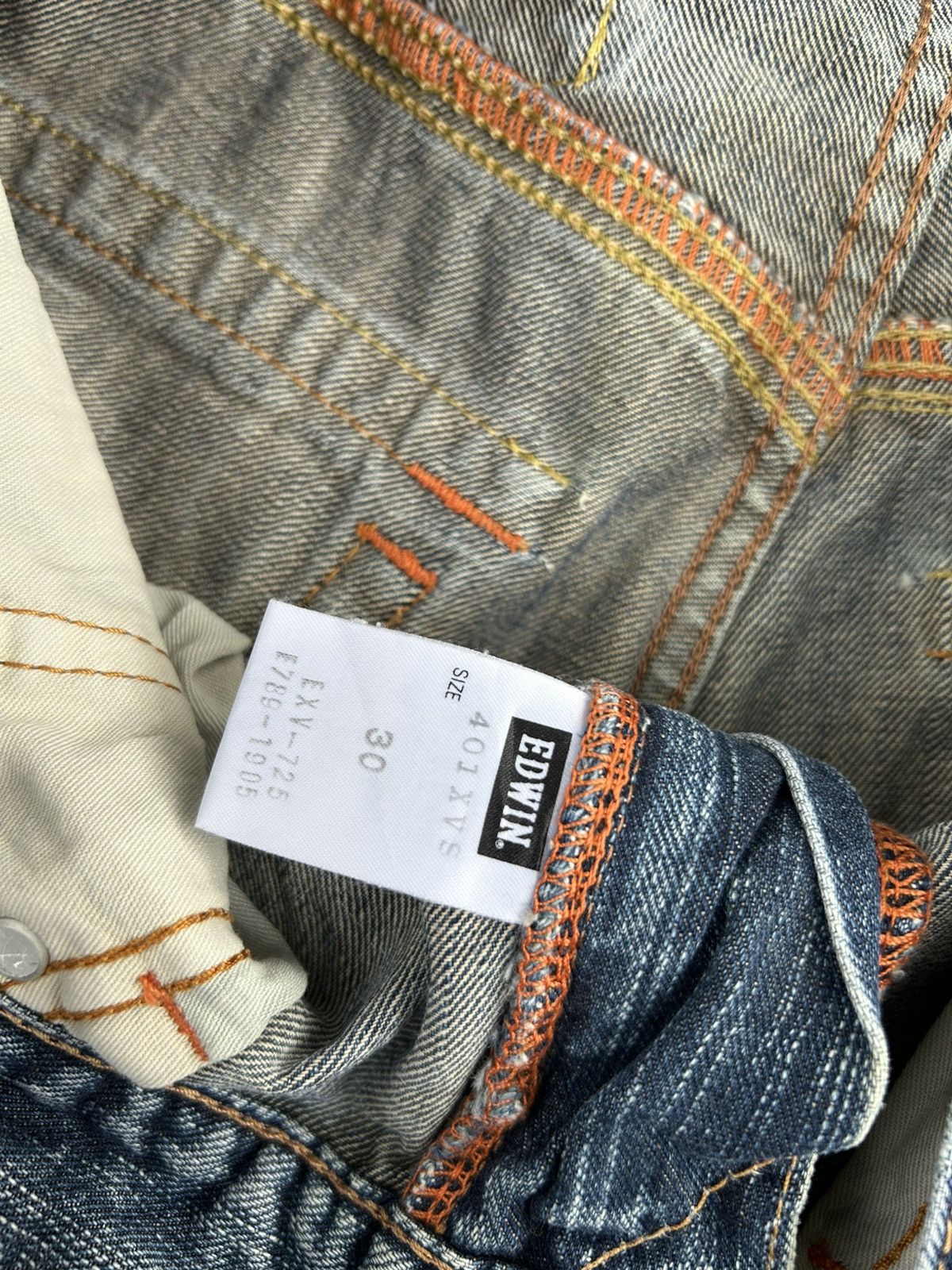 Kapital Flare Vintage Edwin Buckle Back Distressed Denim Jeans Size US 31 - 7 Thumbnail