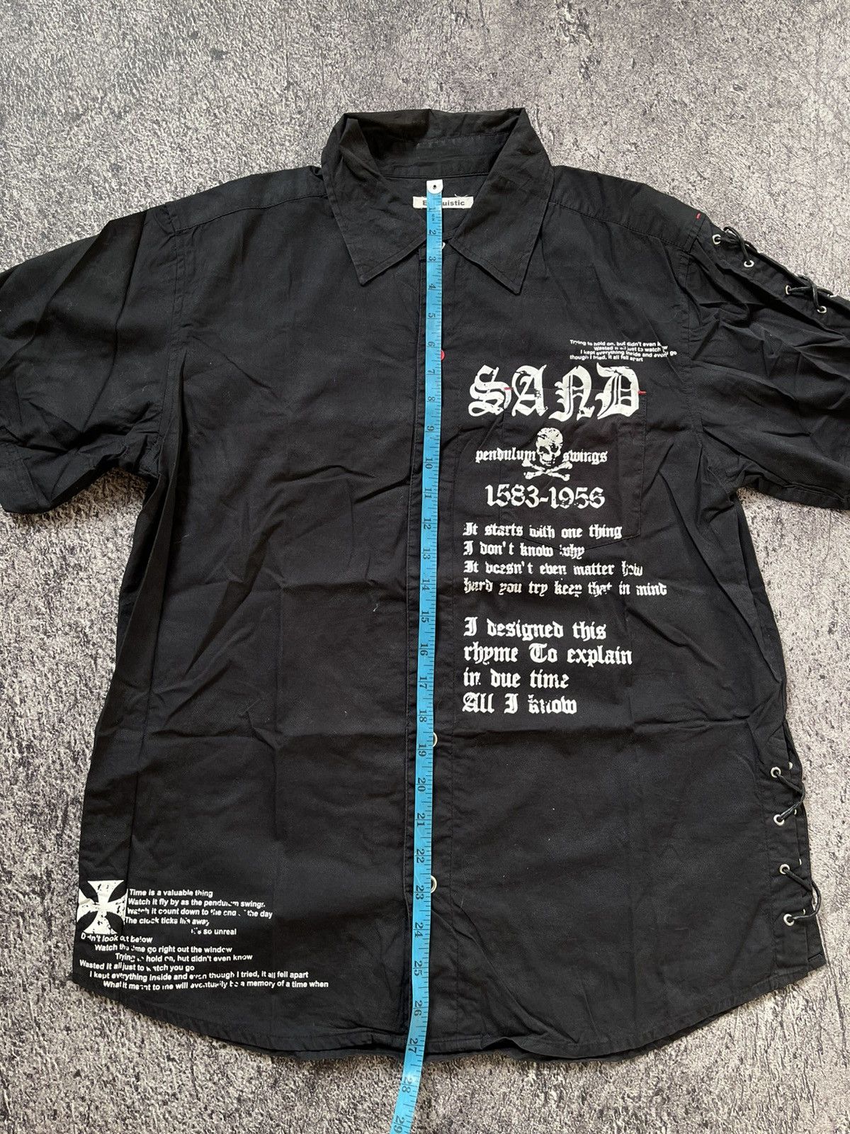 Japanese Brand Y2K Euphuistic laced skull ifsixwasnine shirt Size US L / EU 52-54 / 3 - 8 Thumbnail