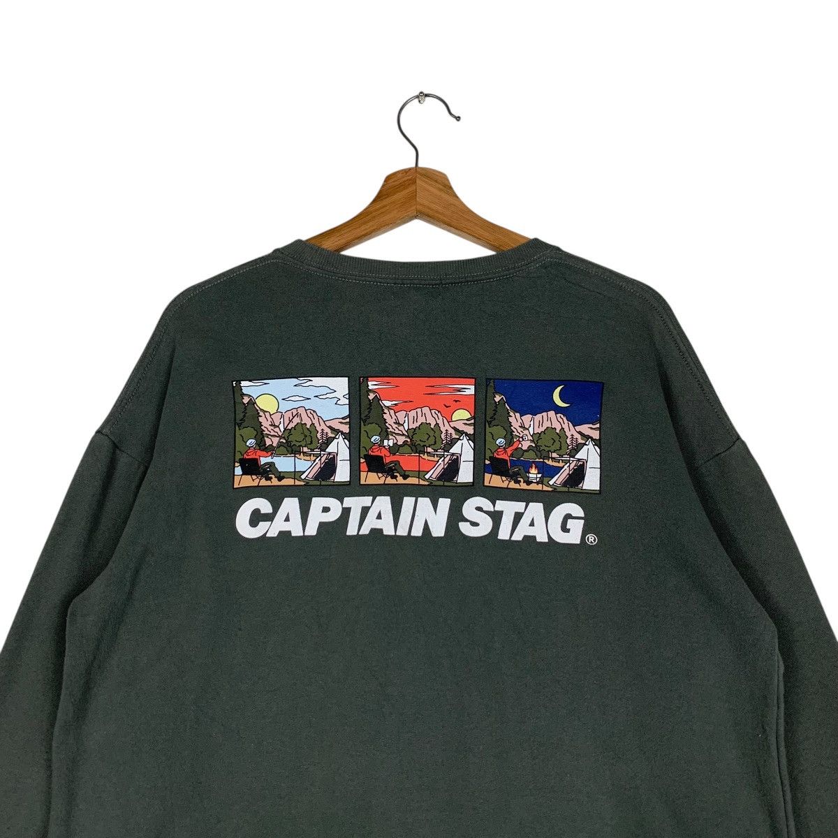 Japanese Brand CAPTAIN STAG Graphics Printed Youth Sweatshirt #1496-C67 Size US S / EU 44-46 / 1 - 2 Thumbnail