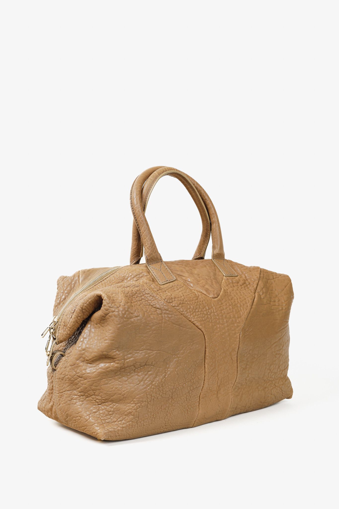 Yves Saint Laurent Yves Saint Laurent Easy Tan-Pebbled-Leather Handbag Size ONE SIZE - 2 Thumbnail