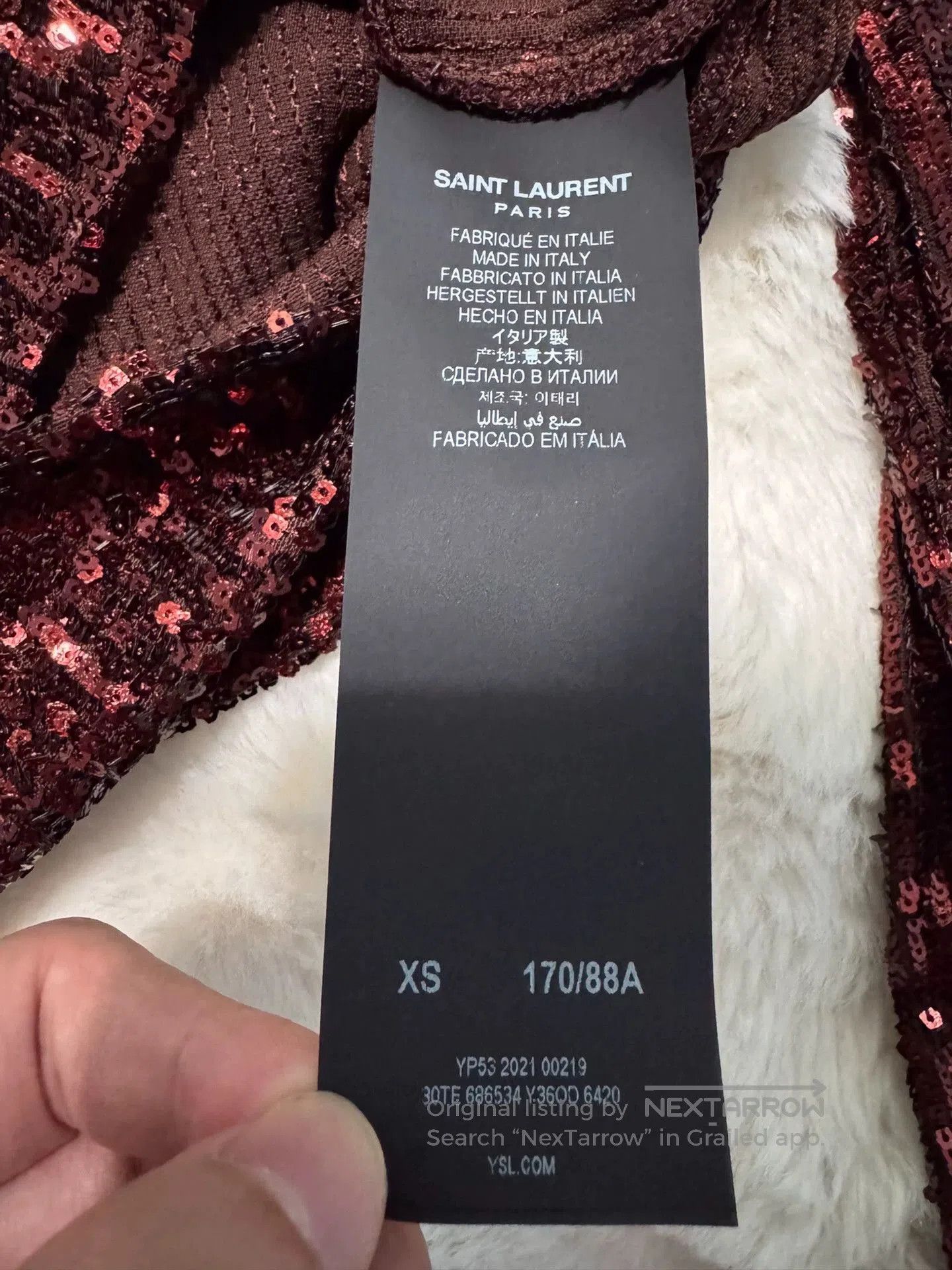 Saint Laurent Paris Saint Laurent Paris Sequin bead shirt. Size US S / EU 44-46 / 1 - 8 Thumbnail