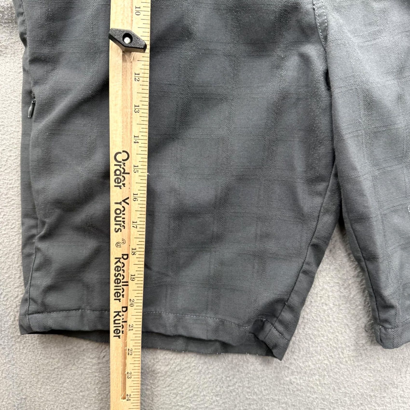 Hurley Hurley Shorts Mens 34 Gray Chino Polyester Inseam 10 in Casual Golf Summer Beach Plaid Logo Pockets Size US 34 / EU 50 - 5 Thumbnail