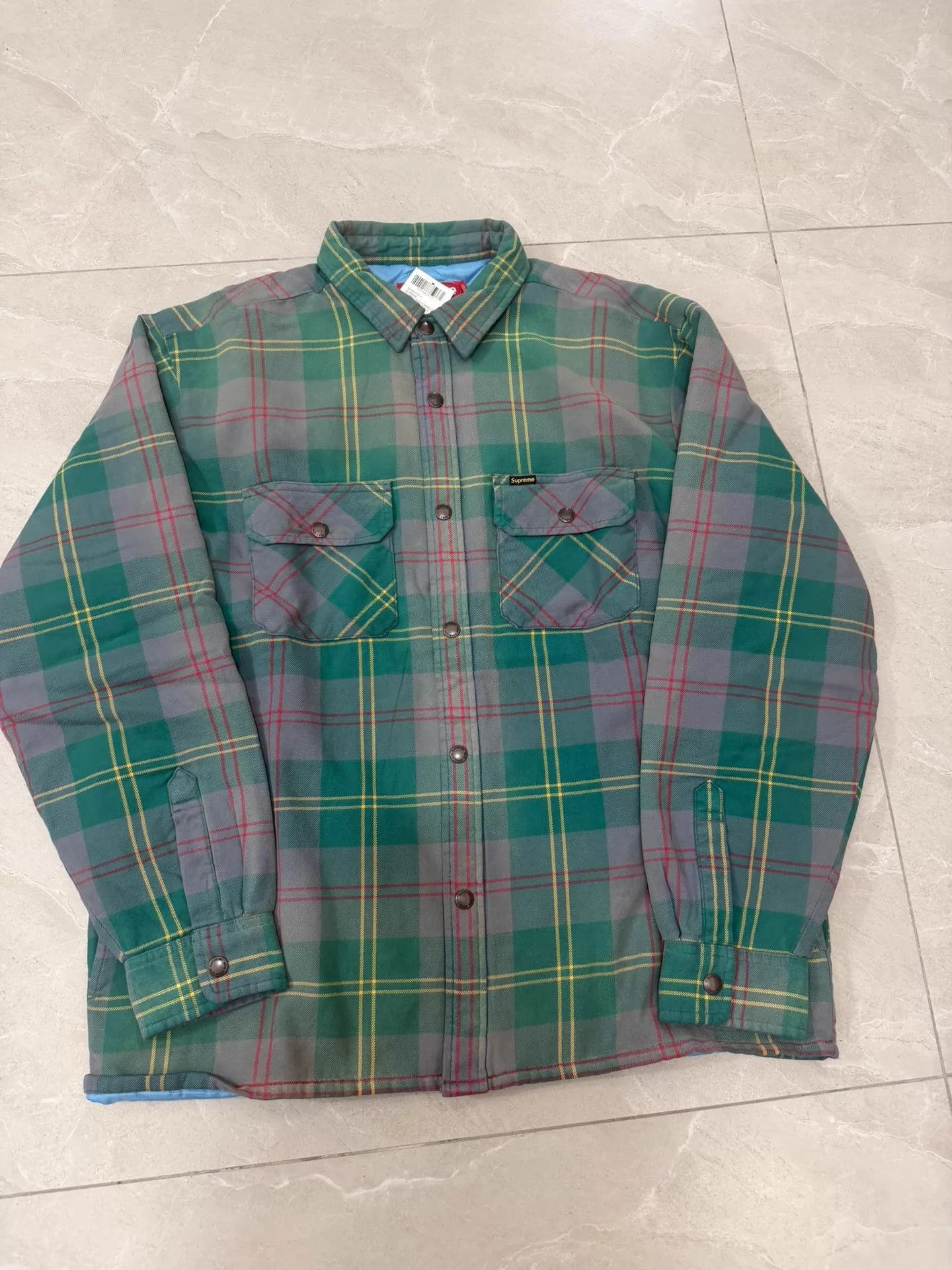 Supreme Green Plaid Long Sleeve Button-Up Shirt M Size US M / EU 48-50 / 2 - 1 Thumbnail