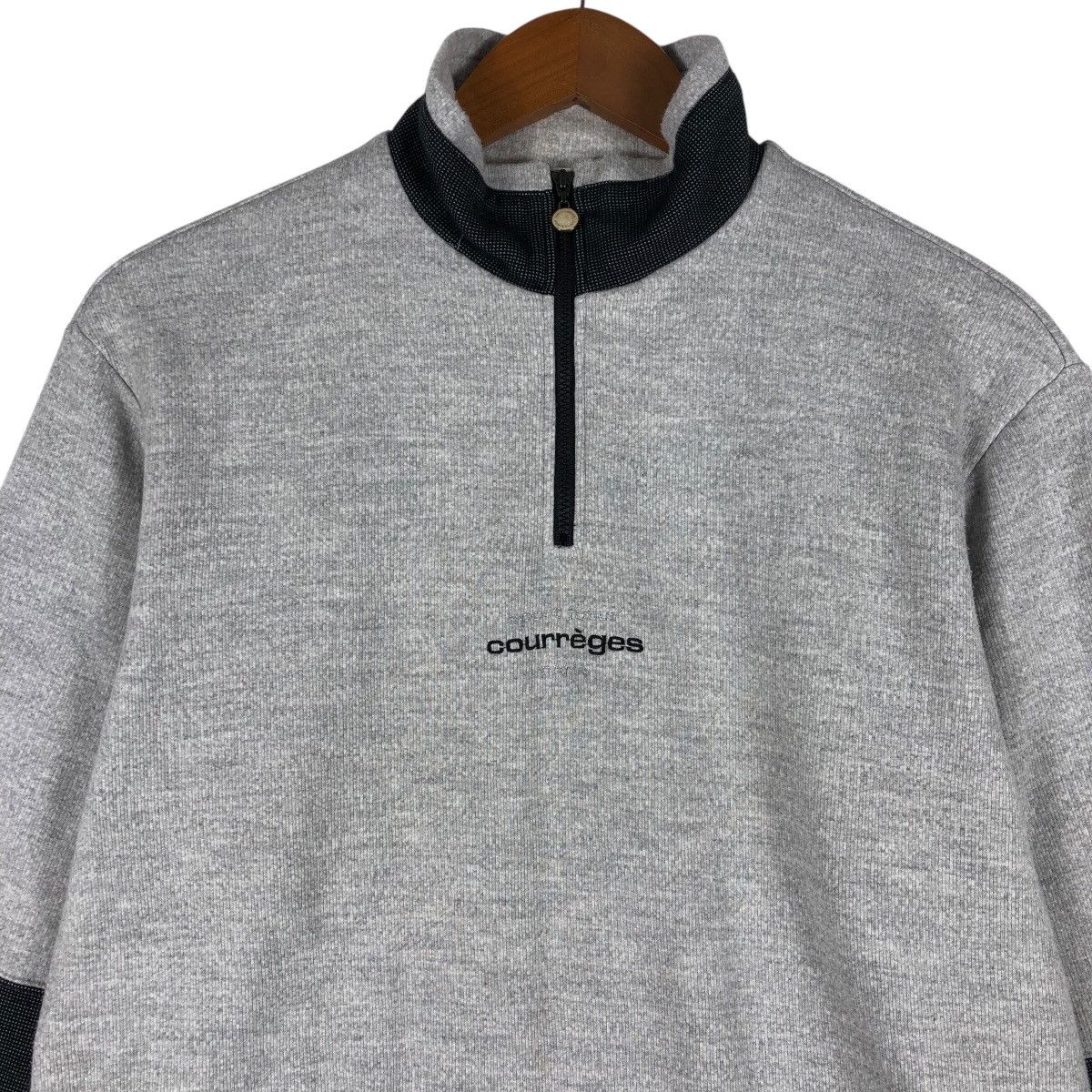 Courreges COURREGES Nice Design Half Zipper Sweatshirt Size US M / EU 48-50 / 2 - 2 Thumbnail