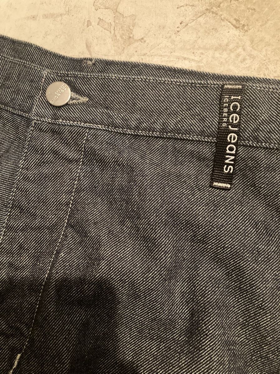 Iceberg × Vintage VTG Iceberg History baggy Black denim silver stitching Size US 42 / EU 58 - 4 Thumbnail
