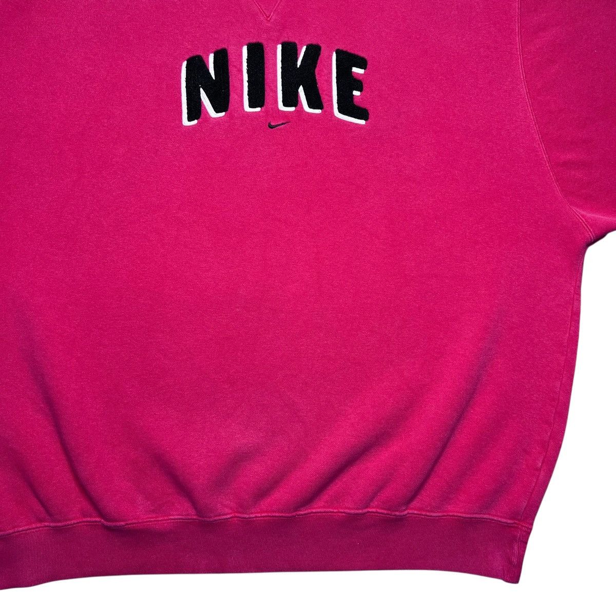 Nike 1990s Nike Swoosh 3D Spell Out Embroidered Red Sweatshirt Size US XL / EU 56 / 4 - 9 Thumbnail
