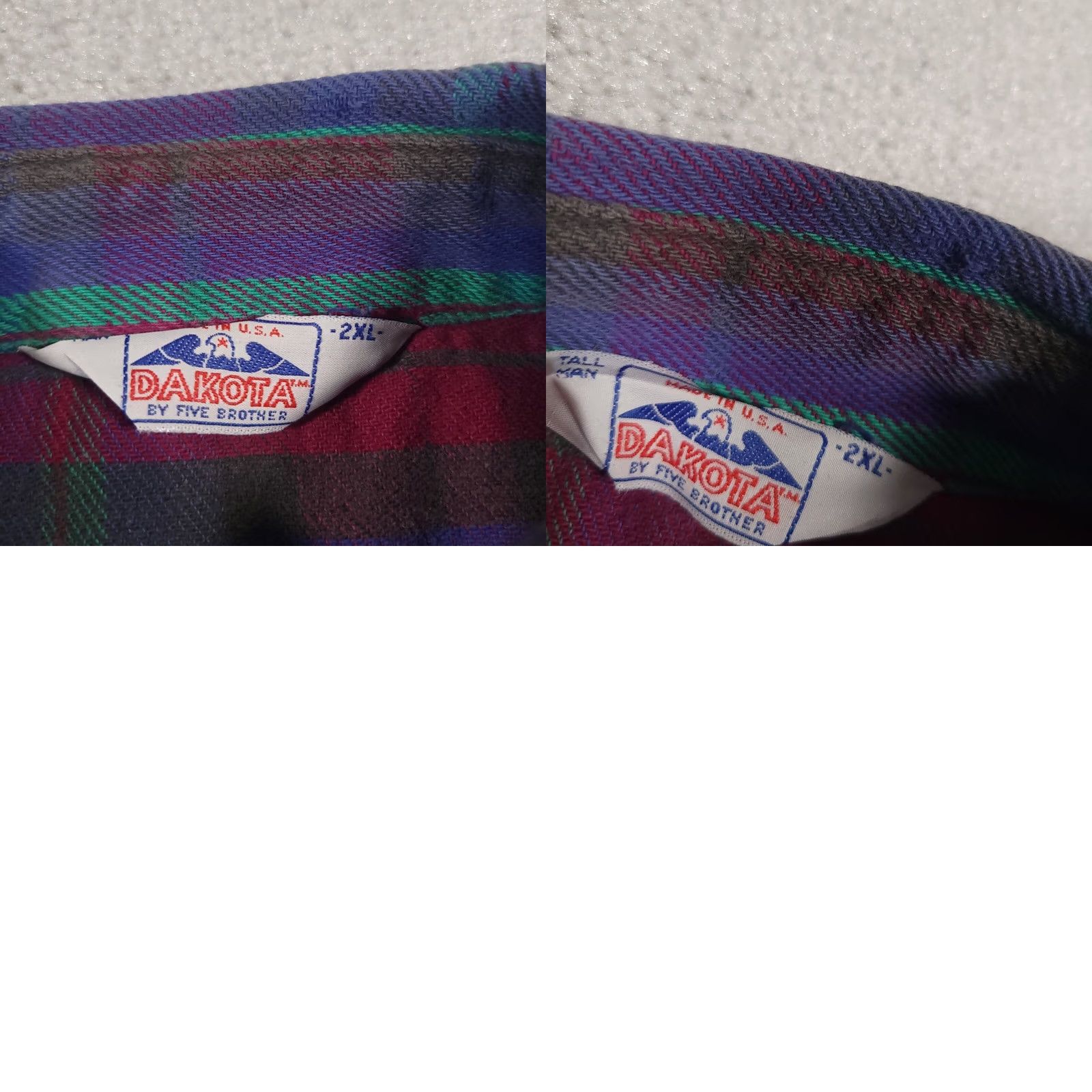 BB Dakota VINTAGE Dakota Heavyweight Pearl Snap Flannel Shirt Mens 2XL Tall Lumberjack USA Shirt Size US XXL / EU 58 / 5 - 10 Thumbnail