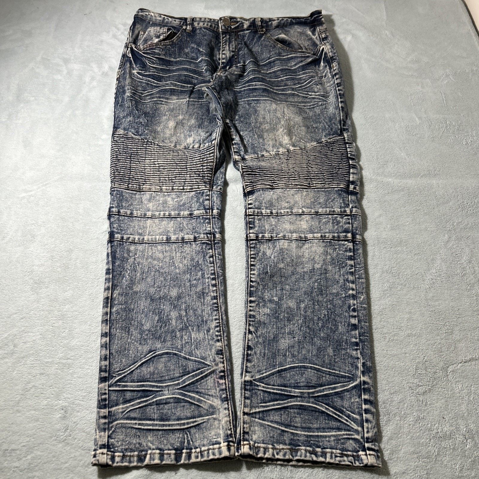 Xray Footwear Grunge Rips Acid Wash Straight Leg Jeans 34x30 Hamilton Size 34" / US 12 / IT 48 - 6 Thumbnail