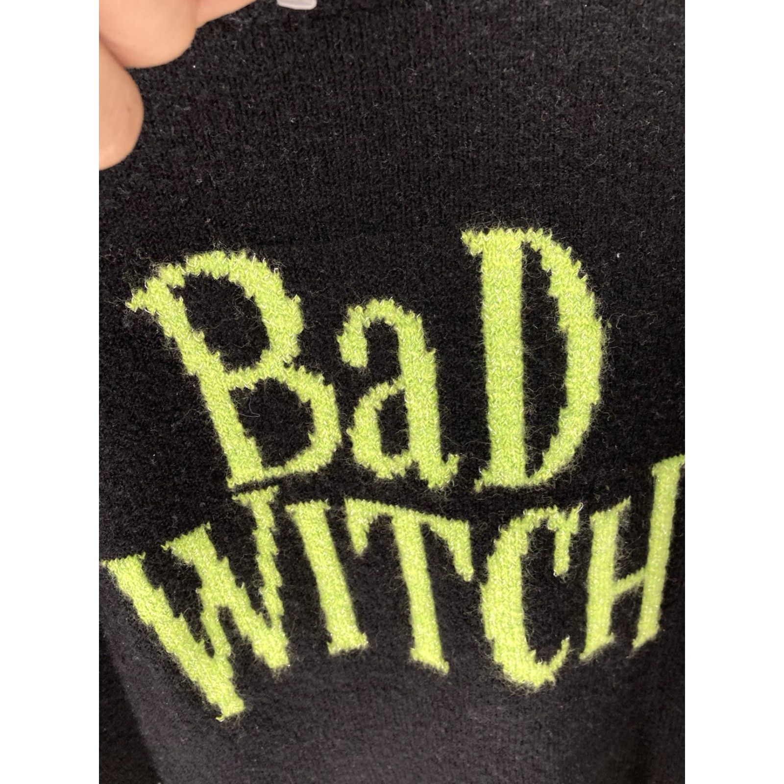 Vince Camuto Vince Camuto Sweater Women's L Black Bad Witch Wicked Halloween Pullover NWT Crew Neck Oversized Shirt curr Size L / US 10 / IT 46 - 4 Thumbnail