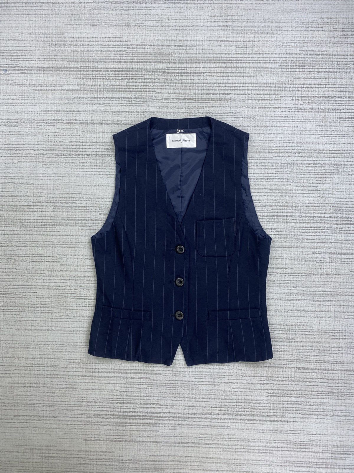 Issey Miyake × Tsumori Chisato × Vintage Vintage Tsumori Chisato Issey Miyake 3 Button Striped Vest Size US S / EU 44-46 / 1 - 1 Thumbnail