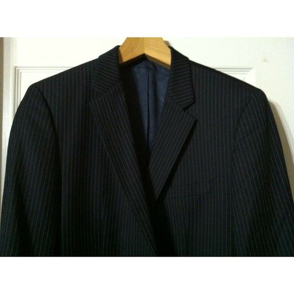 Hugo Boss HUGO BOSS MENS NAVY 100%WOOL SPORT COAT BLAZER EU56/US46R Size 46R - 1 Thumbnail