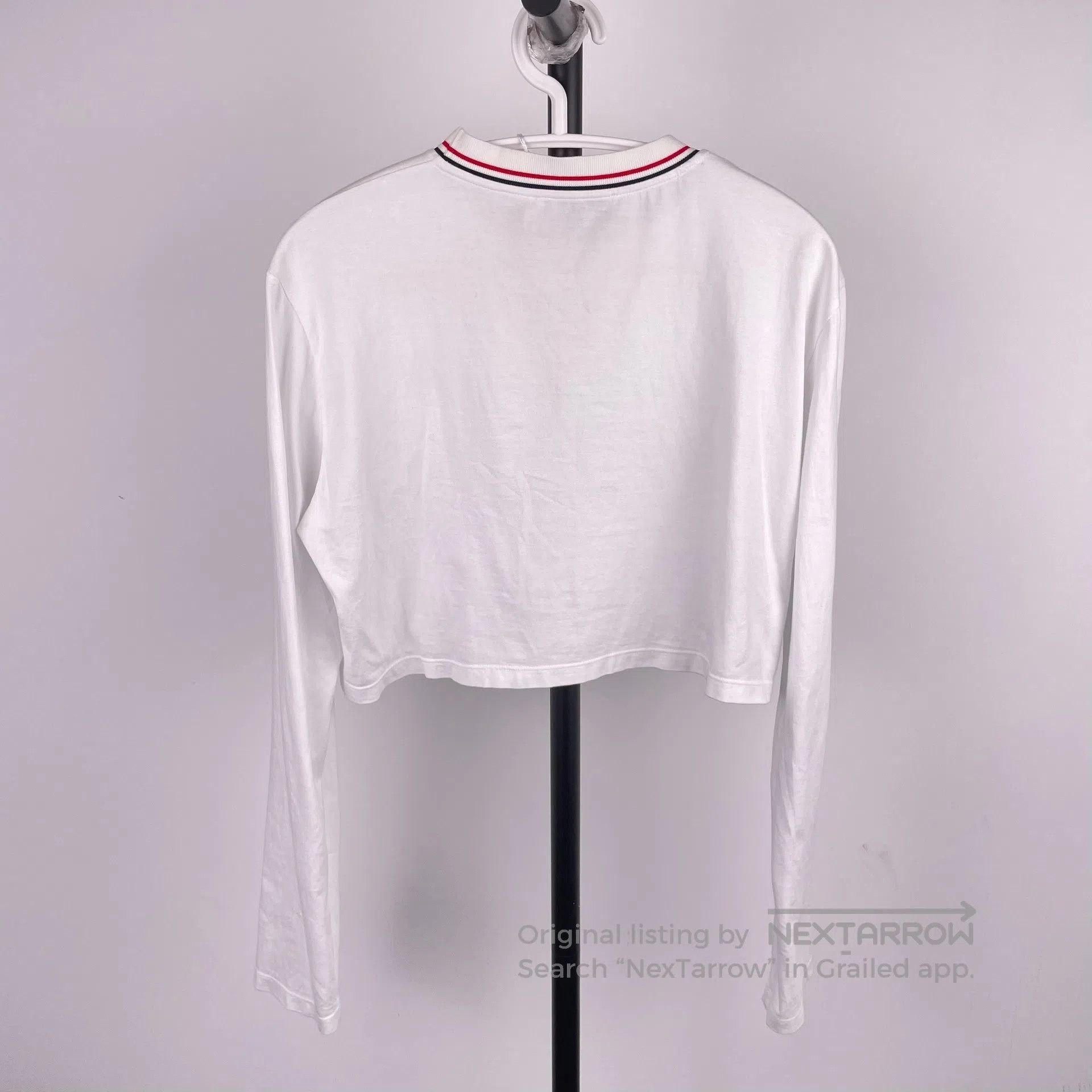 Miu Miu Miu Miu Round Neck Letter Embroidered White Short Sleeve L Size M / US 6-8 / IT 42-44 - 2 Thumbnail