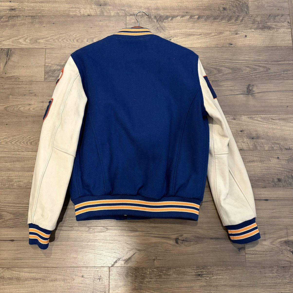 Schott Schott NYC Leather Sleeve Wool Varsity Jacket Size US M / EU 48-50 / 2 - 10 Thumbnail